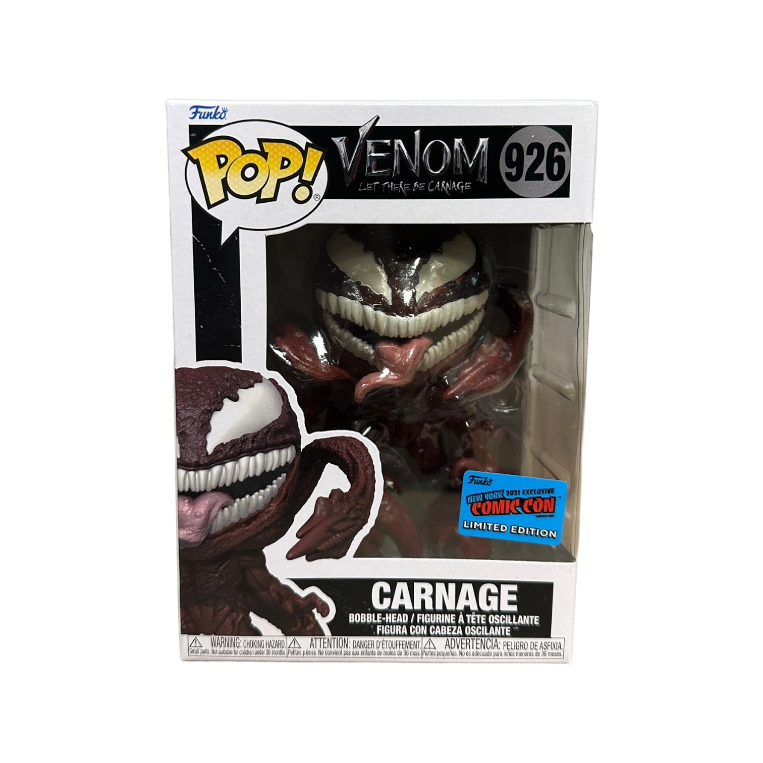 Carnage #926 (w/ Tentacles) Funko Pop! - Venom: Let There Be Carnage - NYCC 2021 Official Convention Exclusive - Condition 9.5/10