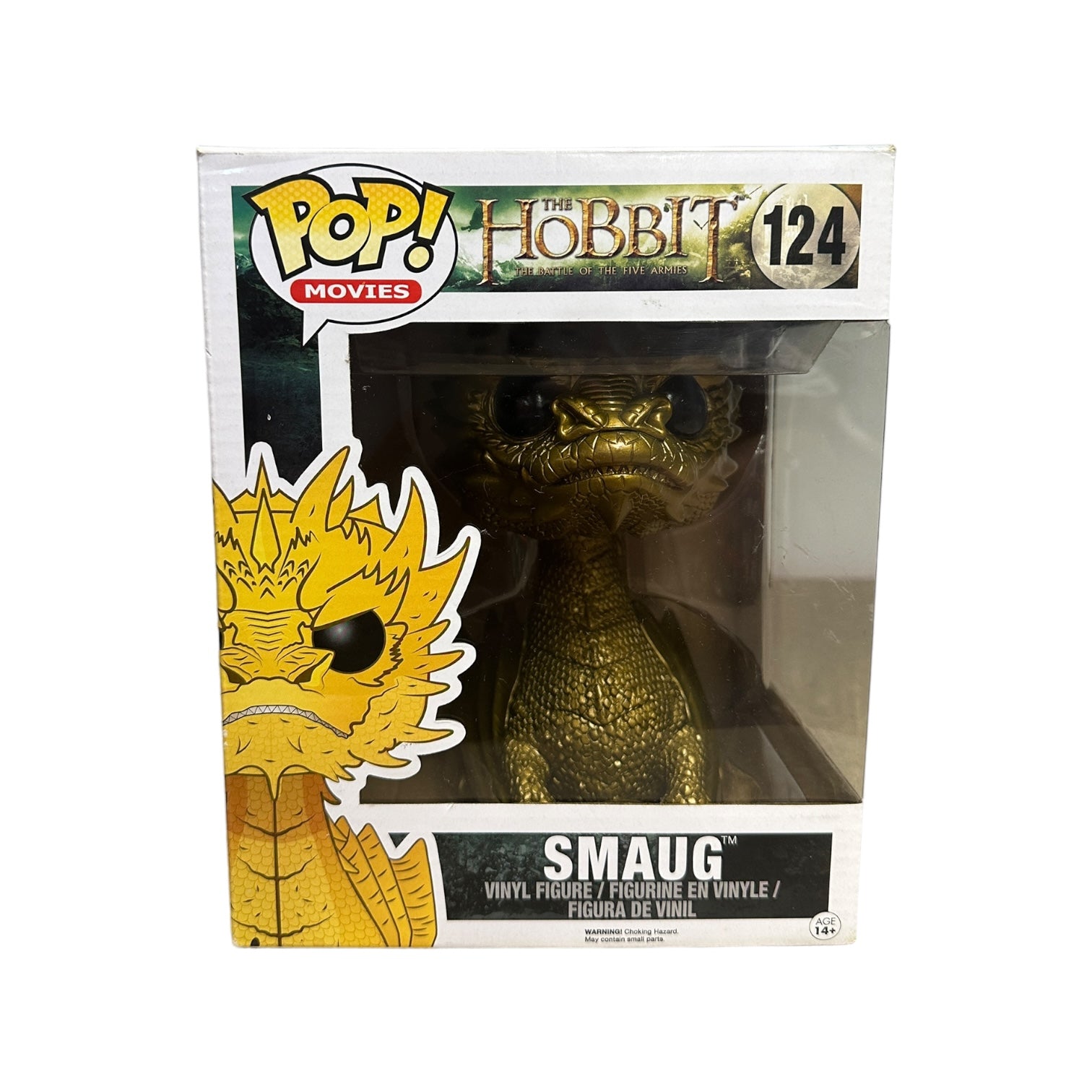 Smaug #124 (Gold Metallic) 6" Funko Pop! - The Hobbit: The Battle of The Five Armies - 2015 Pop! - Condition 7/10