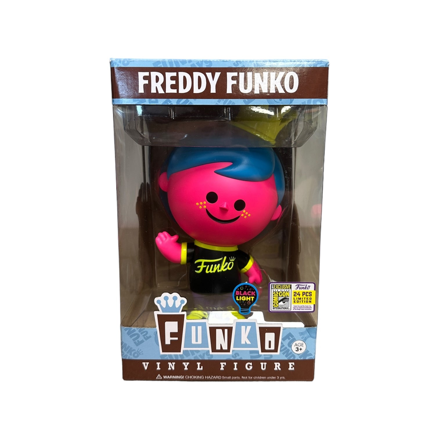 Freddy Funko Black Light (Pink & Black) Retro Vinyl Figure! - SDCC 2017 Exclusive LE24 Pcs - Condition 8.75/10