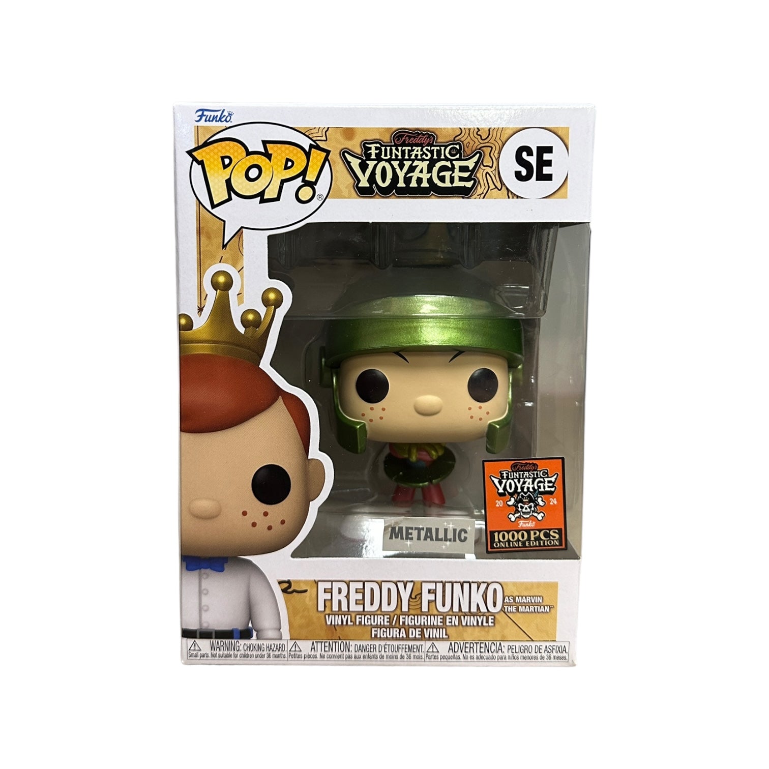 Freddy Funko as Marvin The Martian (Metallic) Funko Pop! - Space Jam: A New Legacy - Freddy's Funtastic Voyage 2024 Online Edition LE1000 Pcs - Condition 8/10