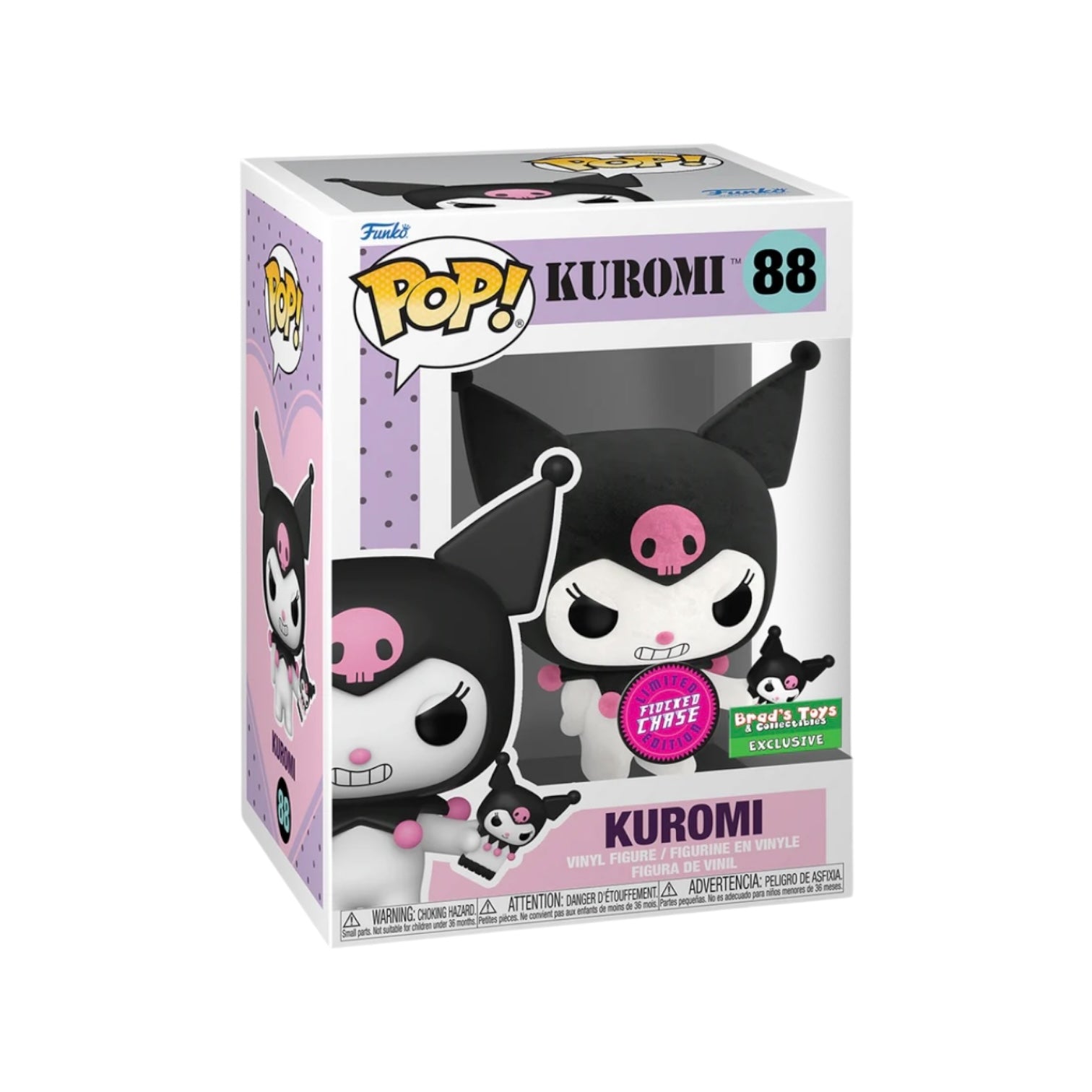 Kuromi #88 (Flocked Chase) Funko Pop! - Sanrio - Brad's Toys & Collectibles Exclusive