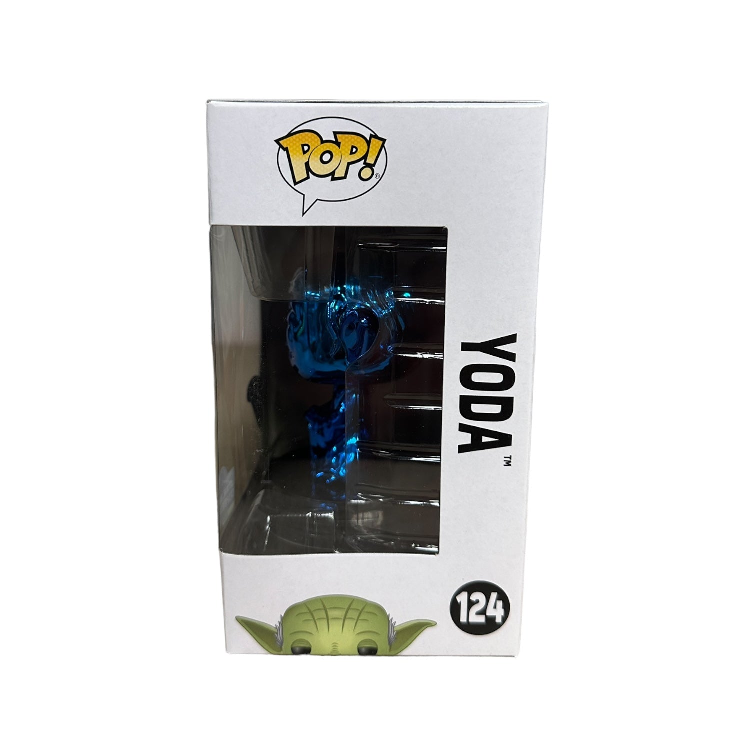 Yoda #124 (Blue Chrome) Funko Pop! - Star Wars - Star Wars Celebration Chicago 2019 Exclusive LE2500 Pcs - Condition 8.75/10