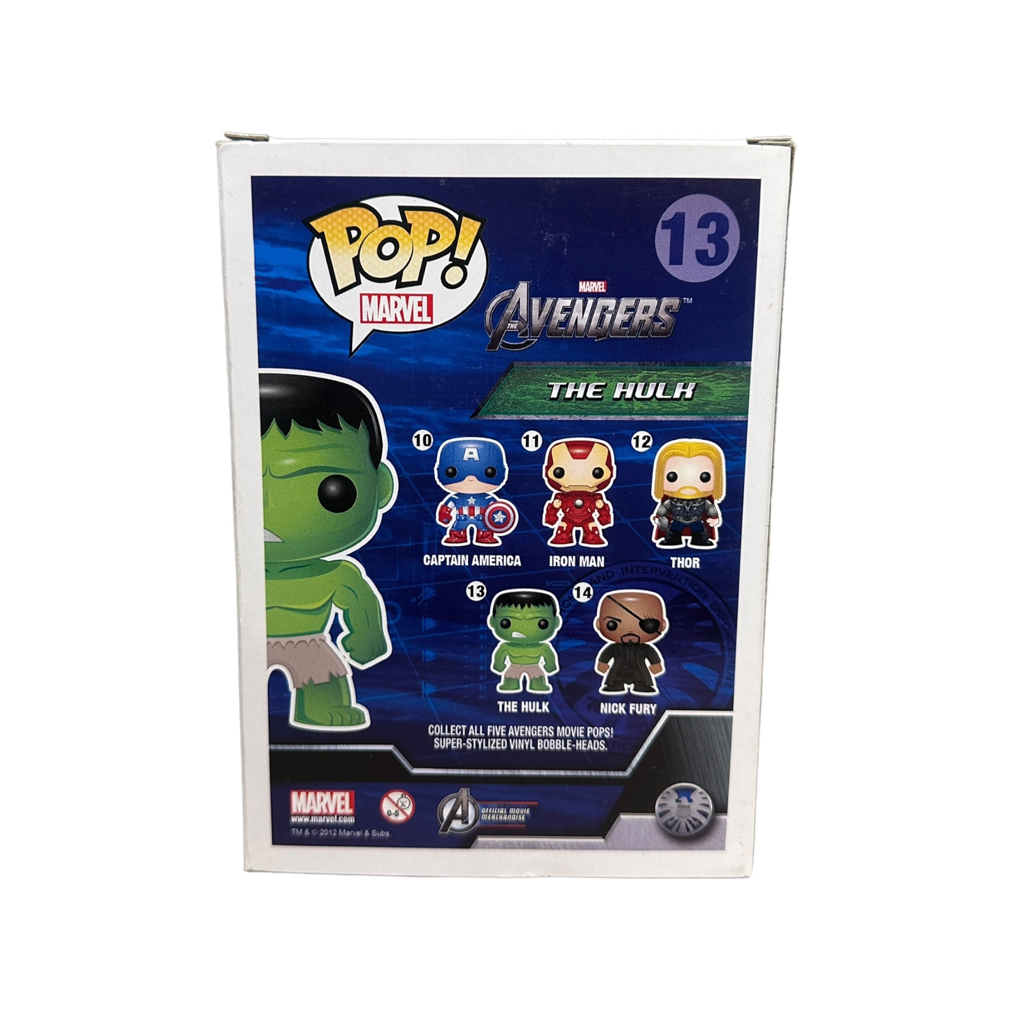 The Hulk #13 (Large Writing) Funko Pop! - The Avengers - 2012 Pop! - Condition 6.5/10