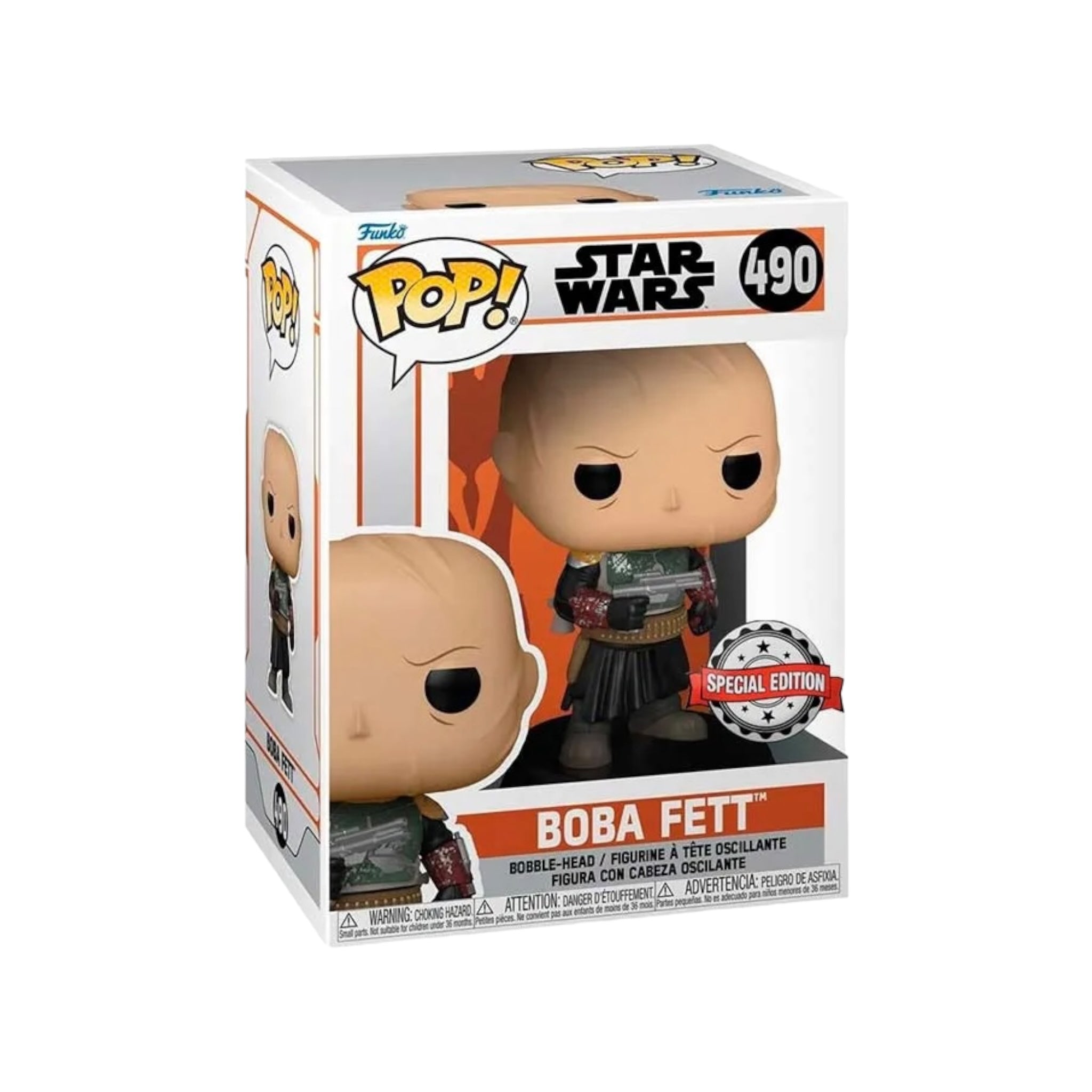 Boba Fett #490 (w/o Helmet) Funko Pop! - Star Wars: The Mandalorian - Special Edition