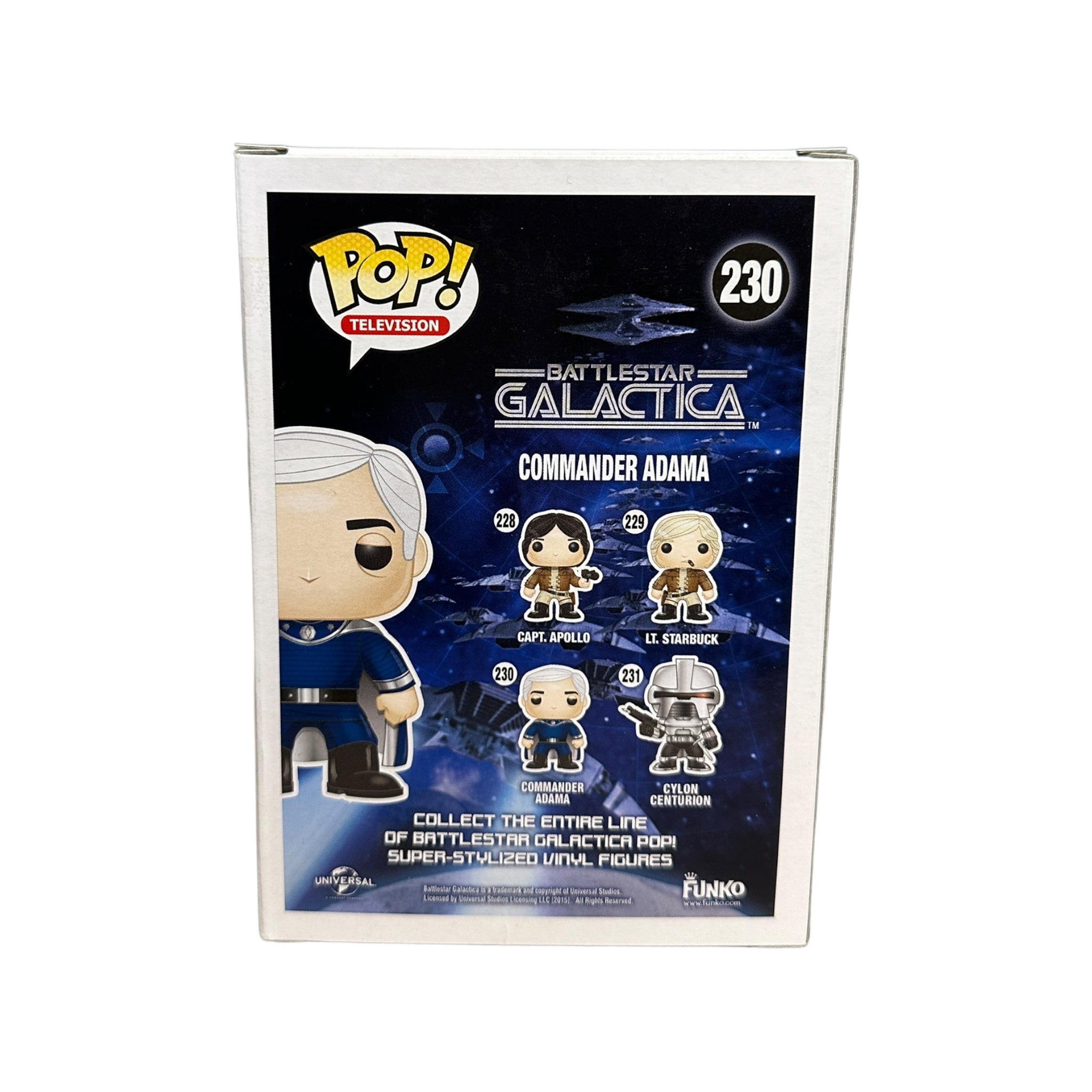 Commander Adama #230 Funko Pop! - Battlestar Galactica - 2015 Pop! - Condition 8/10