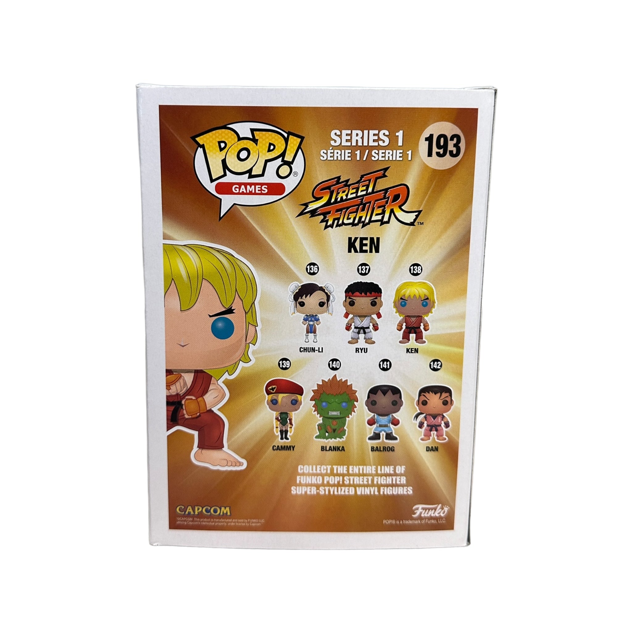 Ken #193 Funko Pop! - Street Fighter - 2016 Pop! - Condition 8/10