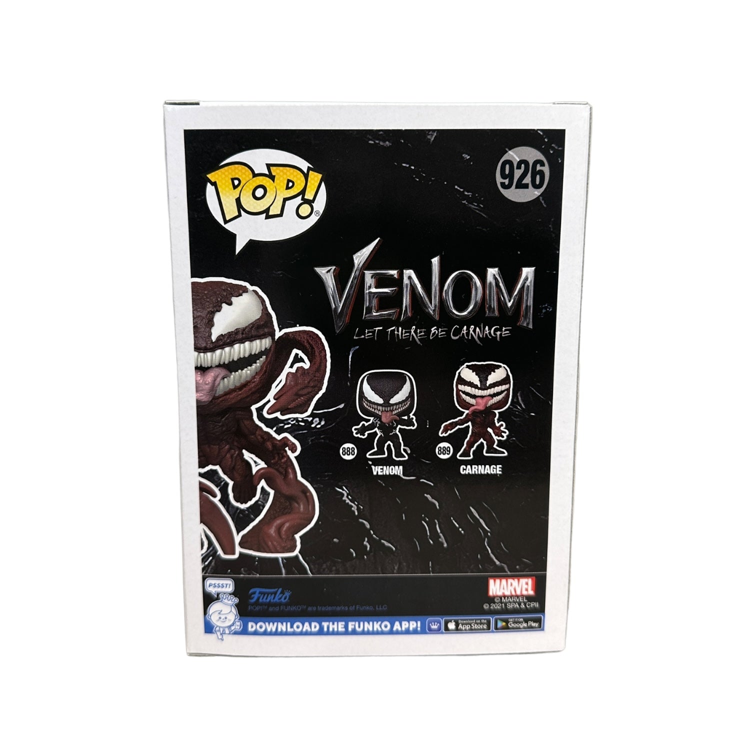 Carnage #926 (w/ Tentacles) Funko Pop! - Venom: Let There Be Carnage - NYCC 2021 Official Convention Exclusive - Condition 9.5/10