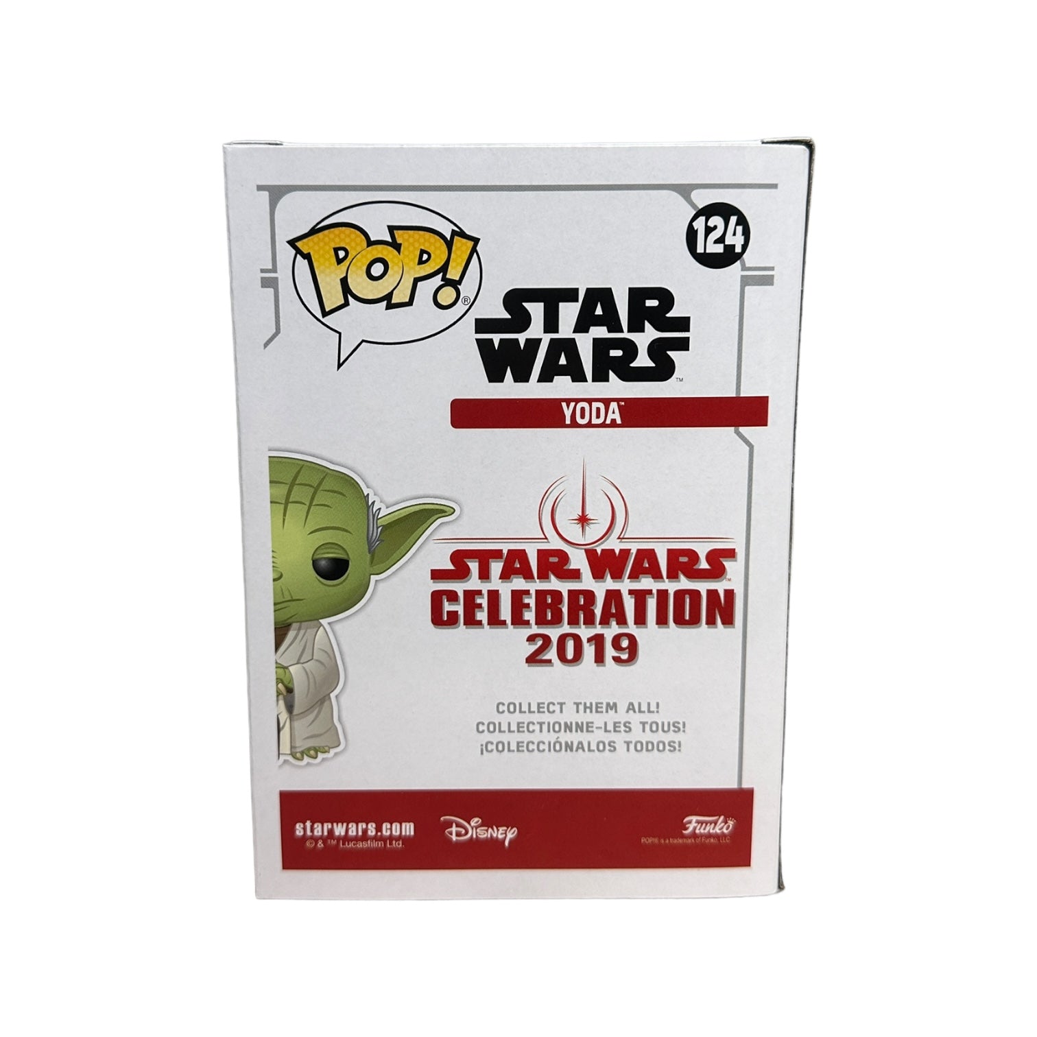 Yoda #124 (Blue Chrome) Funko Pop! - Star Wars - Star Wars Celebration Chicago 2019 Exclusive LE2500 Pcs - Condition 8.75/10