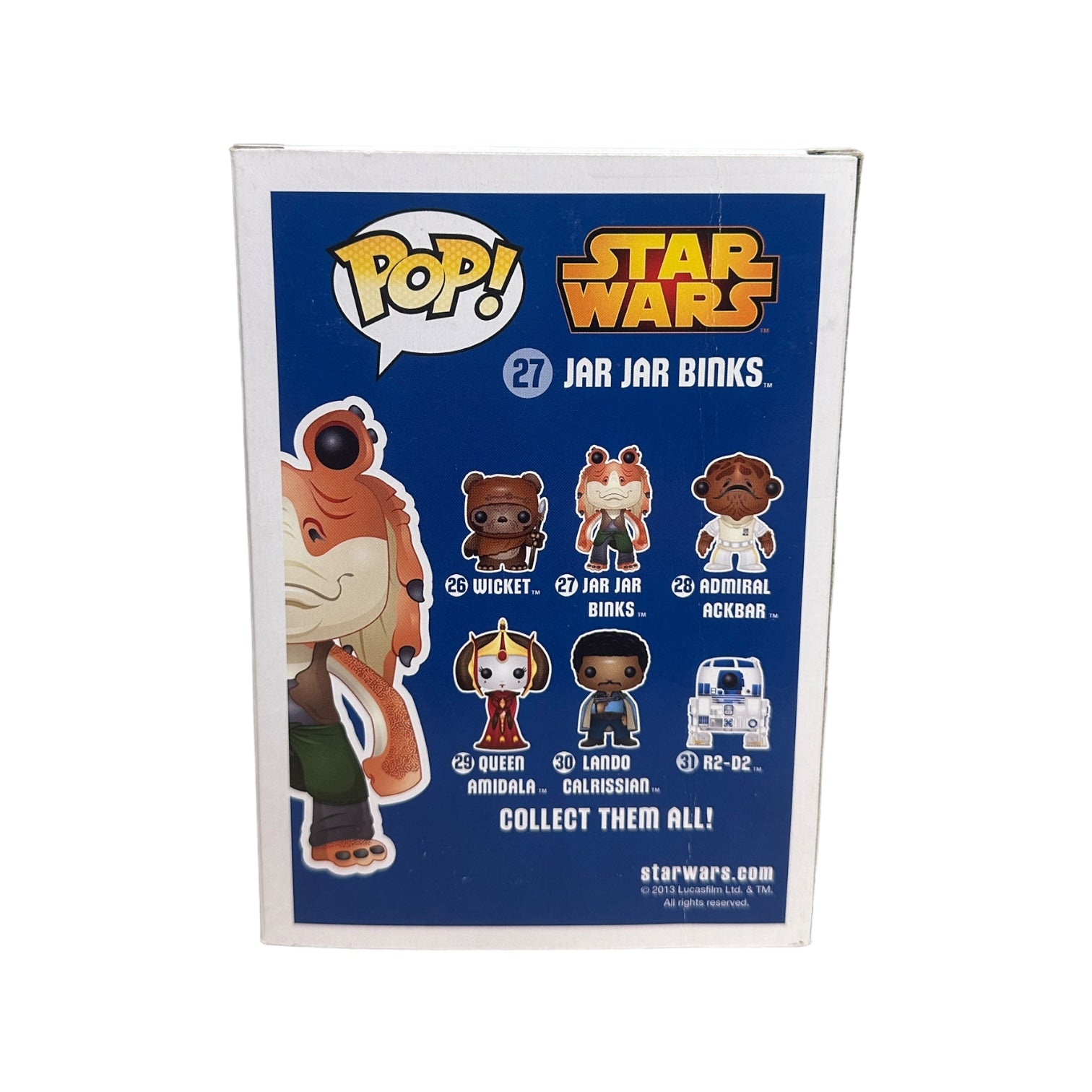 Jar Jar Binks #27 (First Release) Funko Pop! - Star Wars - 2013 Pop! - Condition 7.5/10