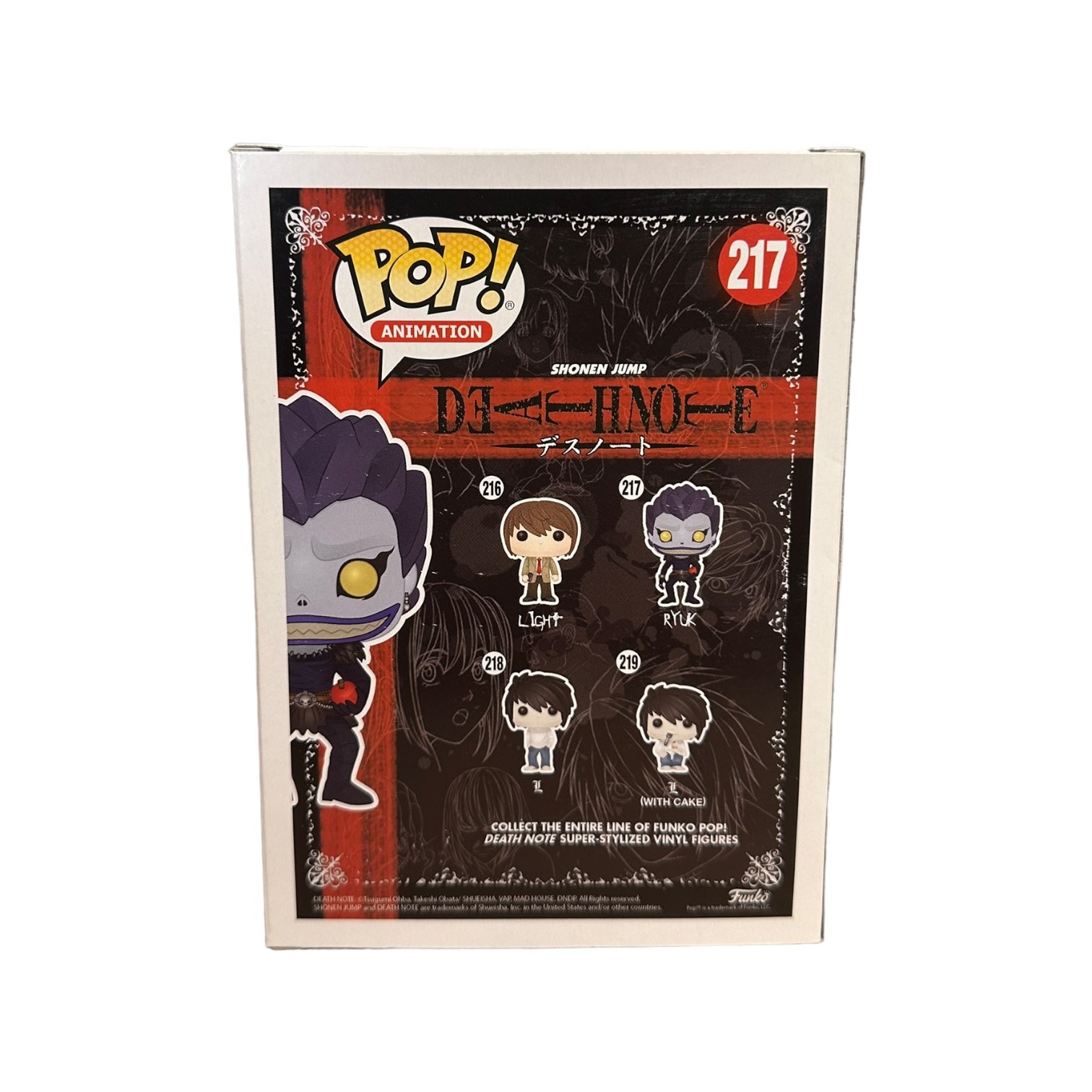 Funko Pop Ryuk 217 Death authentic Note