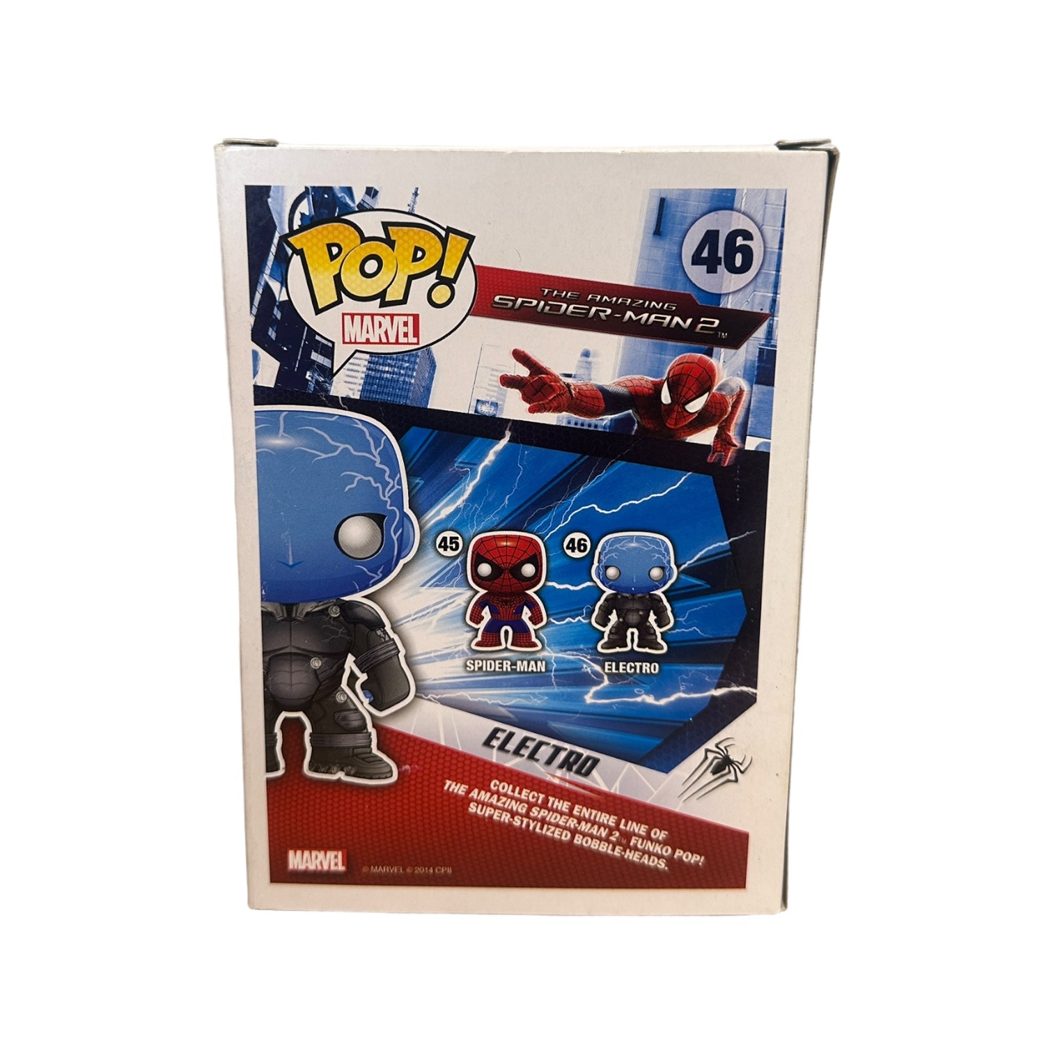 Electro #46 (Metallic / Glows in the Dark) Funko Pop! - The Amazing Spider-Man 2 - Toy Sapiens Exclusive - Condition 8.25/10