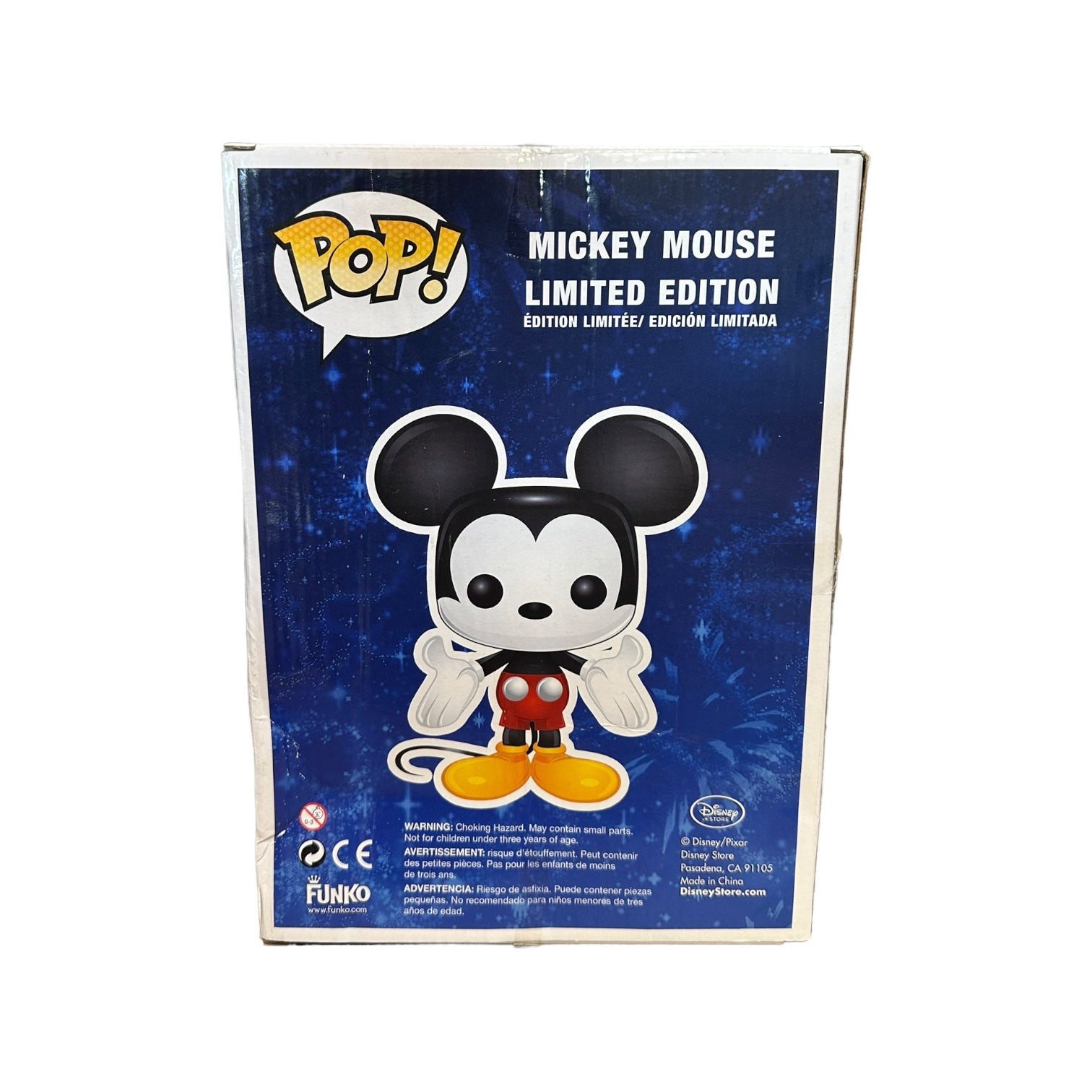 Mickey Mouse (Blue & Red) 9" Funko Pop! - Disney - SDCC 2012 Exclusive LE18 Pcs - Condition 5.5/10