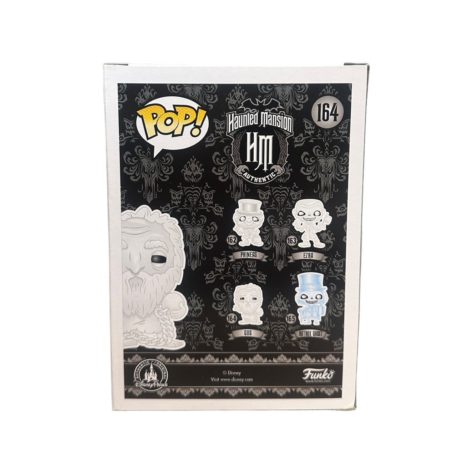 Gus #164 (Glows in the Dark) Funko Pop! - The Haunted Mansion - SDCC 2016 Exclusive LE1000 Pcs - Condition 7.5/10