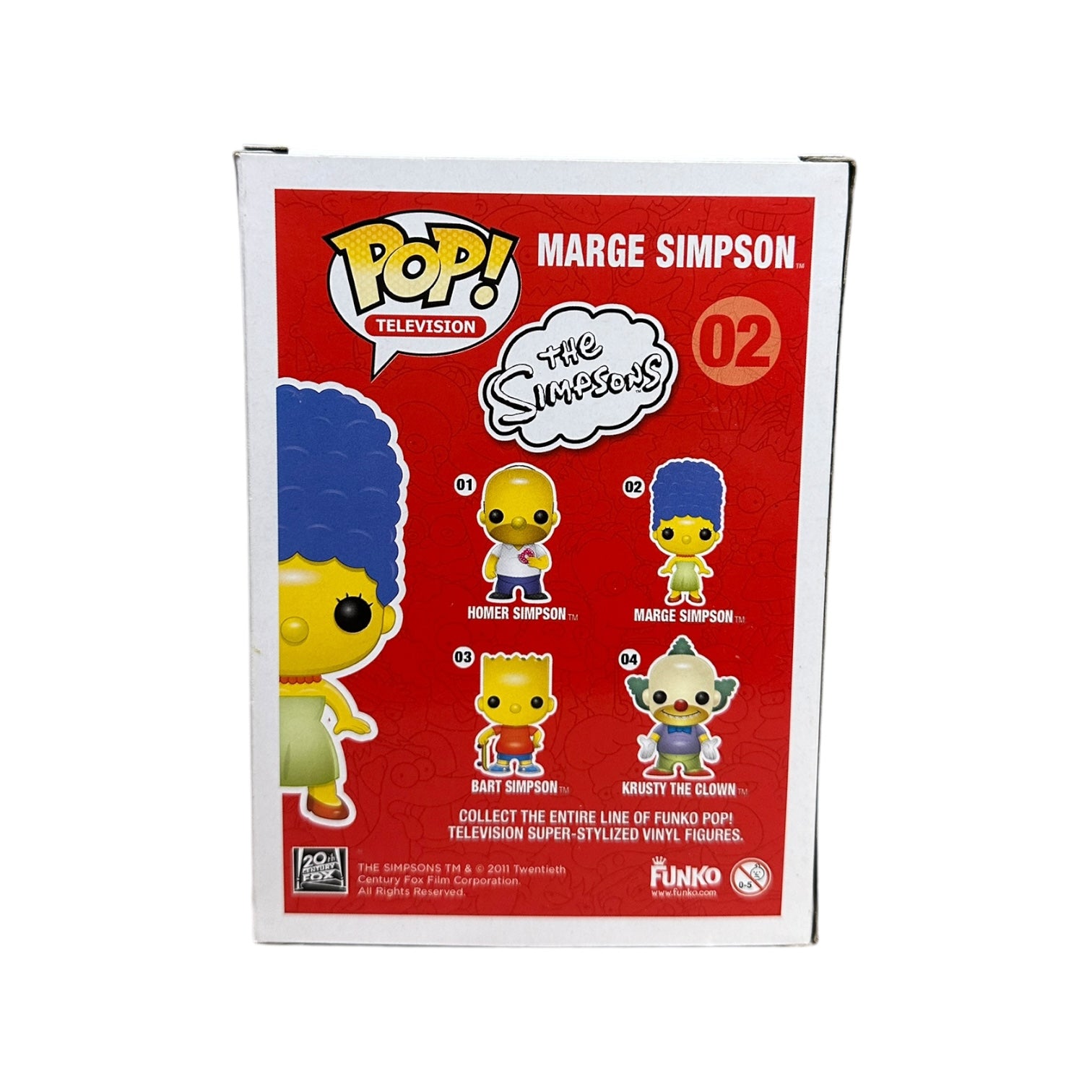 The Simpsons Original Funko Pop Set! - Homer #01, Marge #02, Bart #03, Krusty The Clown #04 - 2011 Pop! - Condition 8-8.5/10