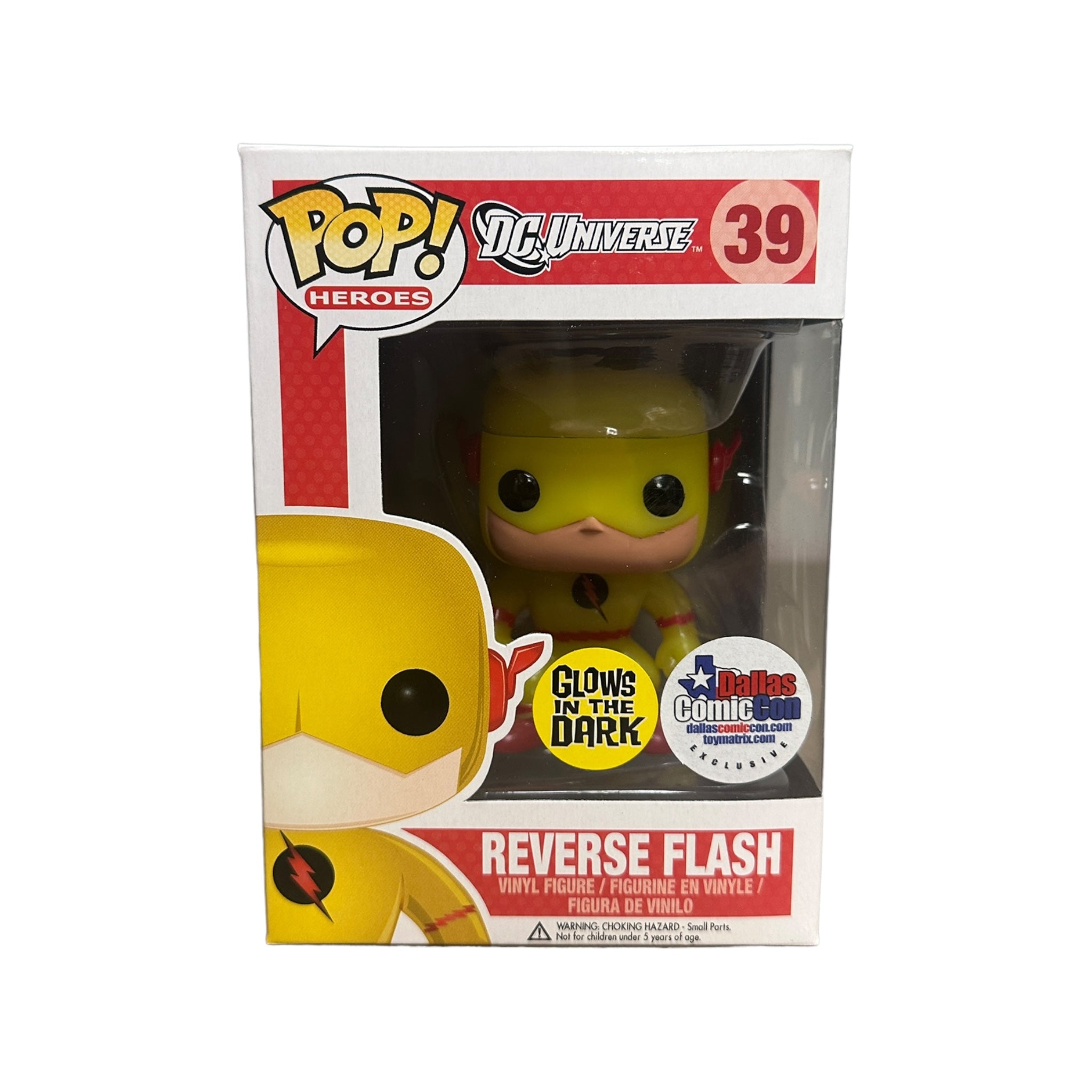 Reverse Flash #39 (Glows in the Dark) Funko Pop! - DC Universe - Dallas Comic Con 2013 Exclusive LE500 Pcs - Condition 8.75/10