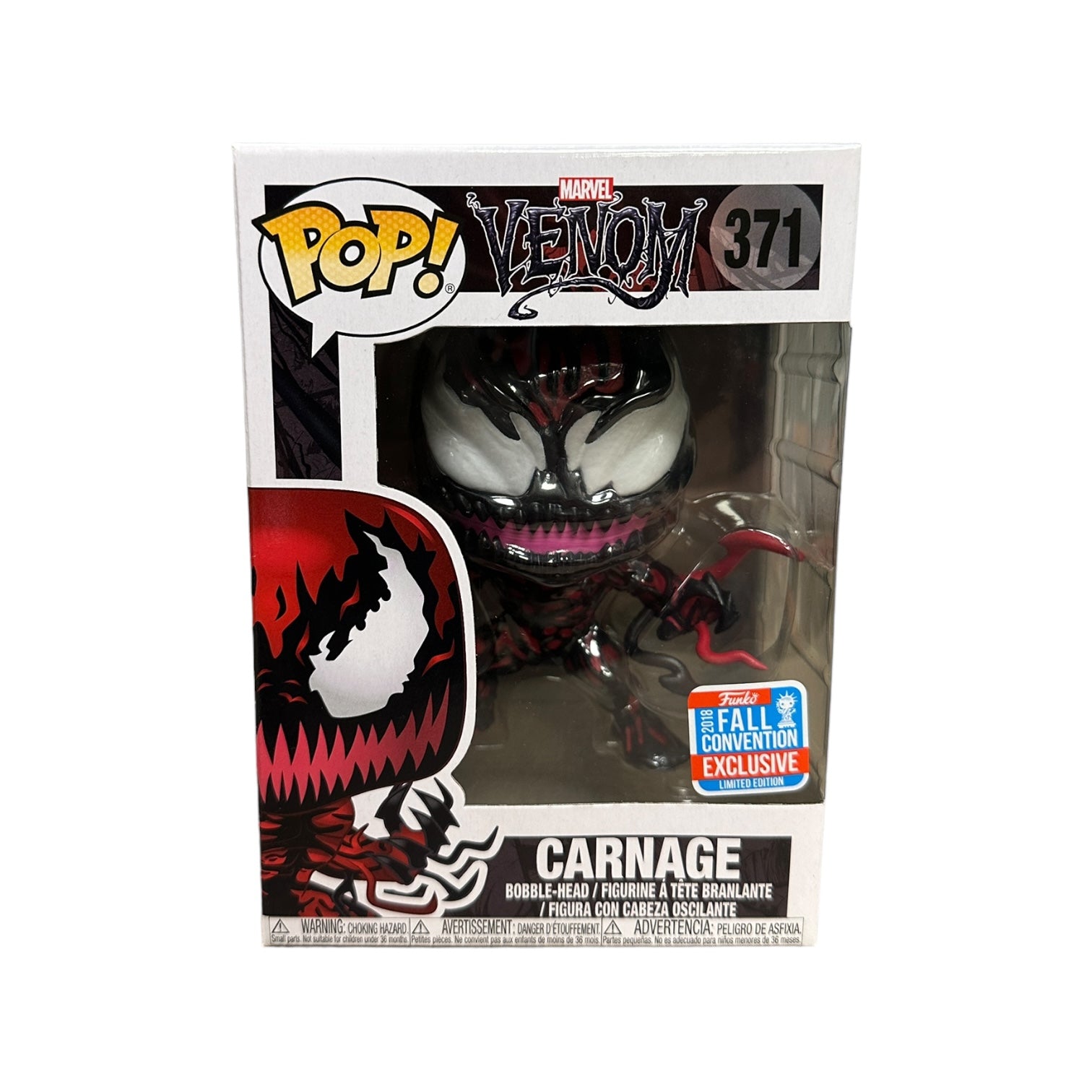 Carnage #371 (w/ Tendrils) Funko Pop! - Marvel: Venom - NYCC 2018 Shared Exclusive - Condition 7/10