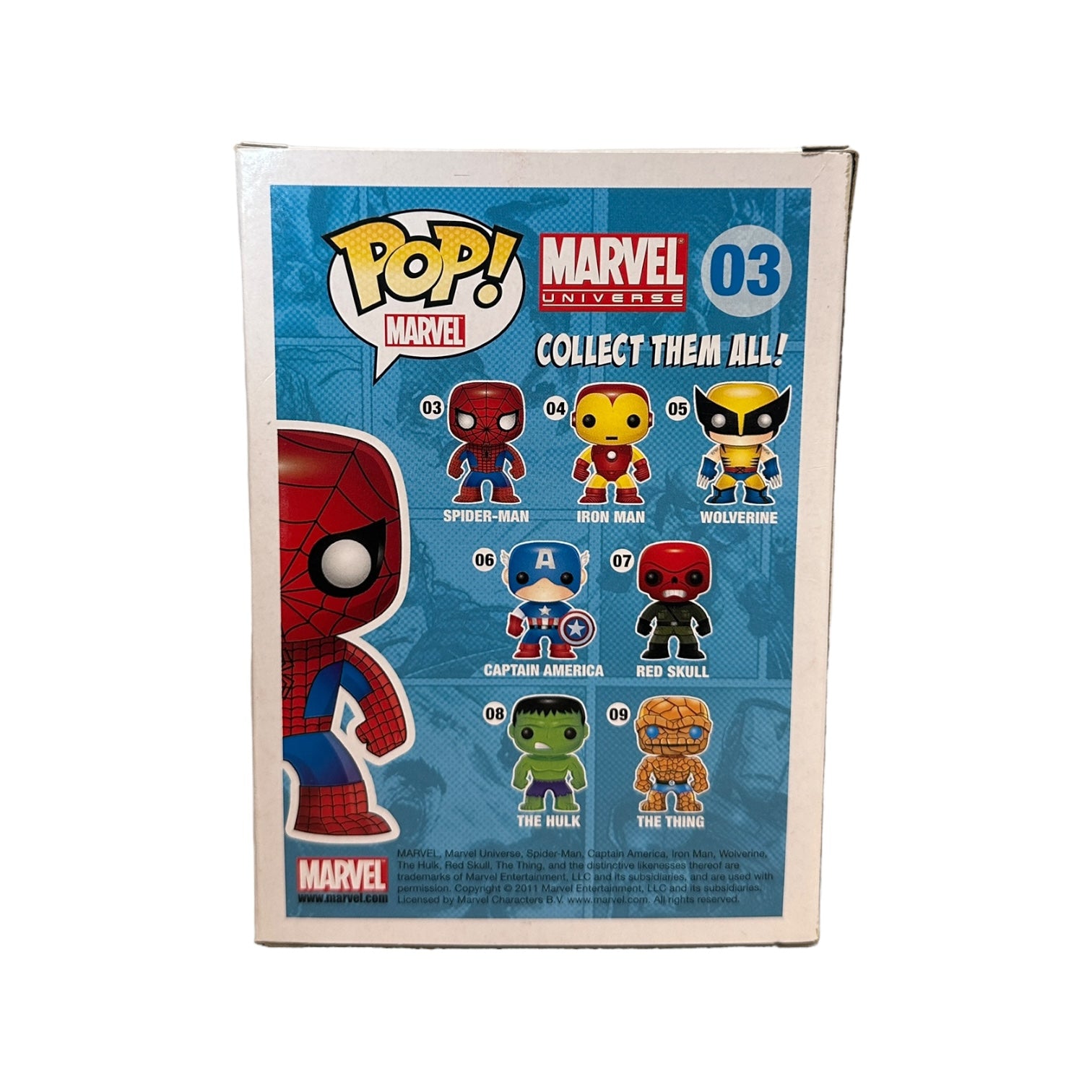 Spider-Man #03 (Metallic) Funko Pop! - Marvel Universe - SDCC 2011 Exclusive LE480 Pcs - Condition 7.5/10