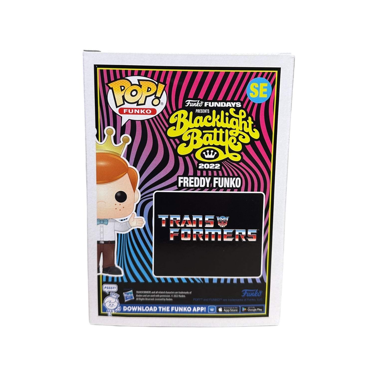 Freddy Funko as Optimus Prime (Metallic) Funko Pop! - Transformers - Blacklight Battle 2022 Show Edition LE500 Pcs - Condition 8.75/10