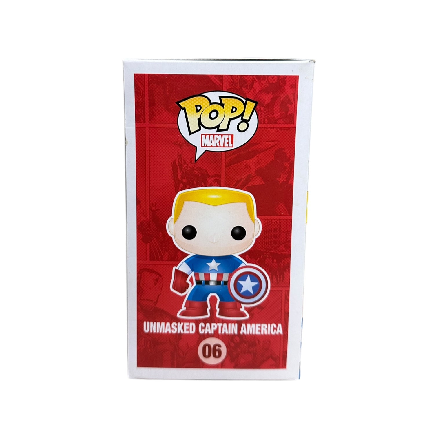 Unmasked Captain America #06 (Metallic) Funko Pop! - Marvel - LACC 2014 Exclusive - Condition 8.5/10