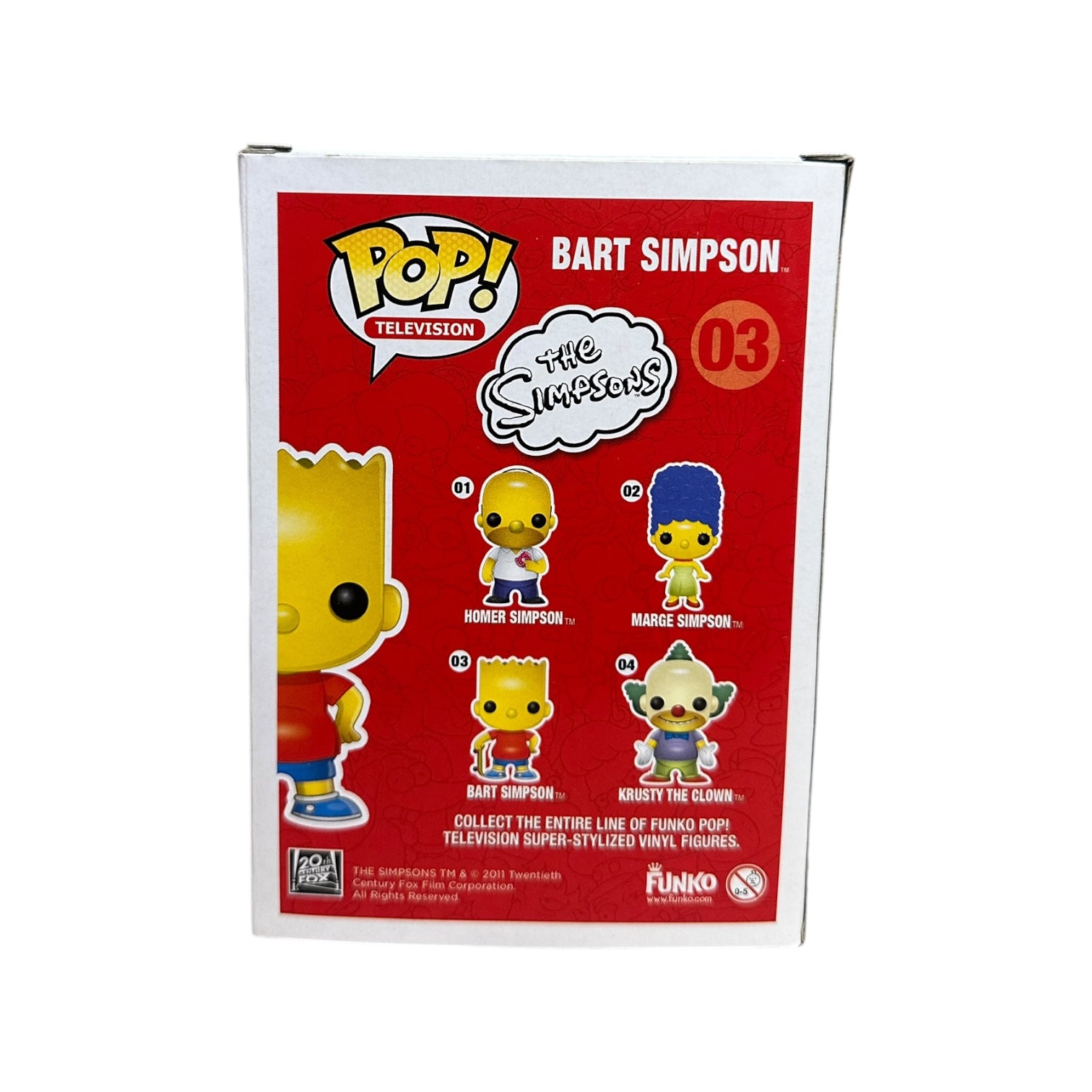 The Simpsons Original Funko Pop Set! - Homer #01, Marge #02, Bart #03, Krusty The Clown #04 - 2011 Pop! - Condition 8-8.5/10