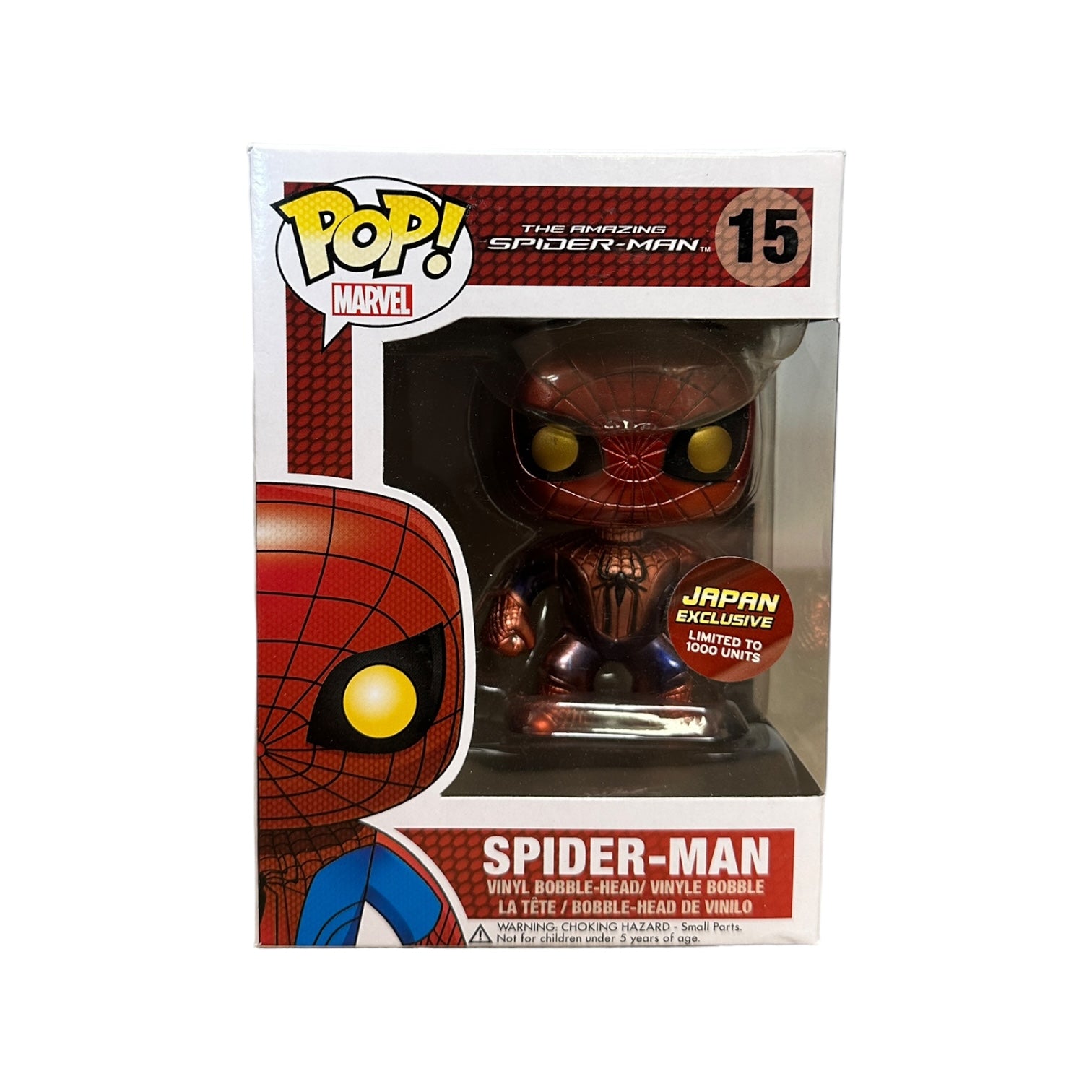 The Amazing Spider-Man (Metallic) Blu-ray Funko Pop Bundle - Marvel - Japan Exclusive LE1000 Units - Condition 8/10