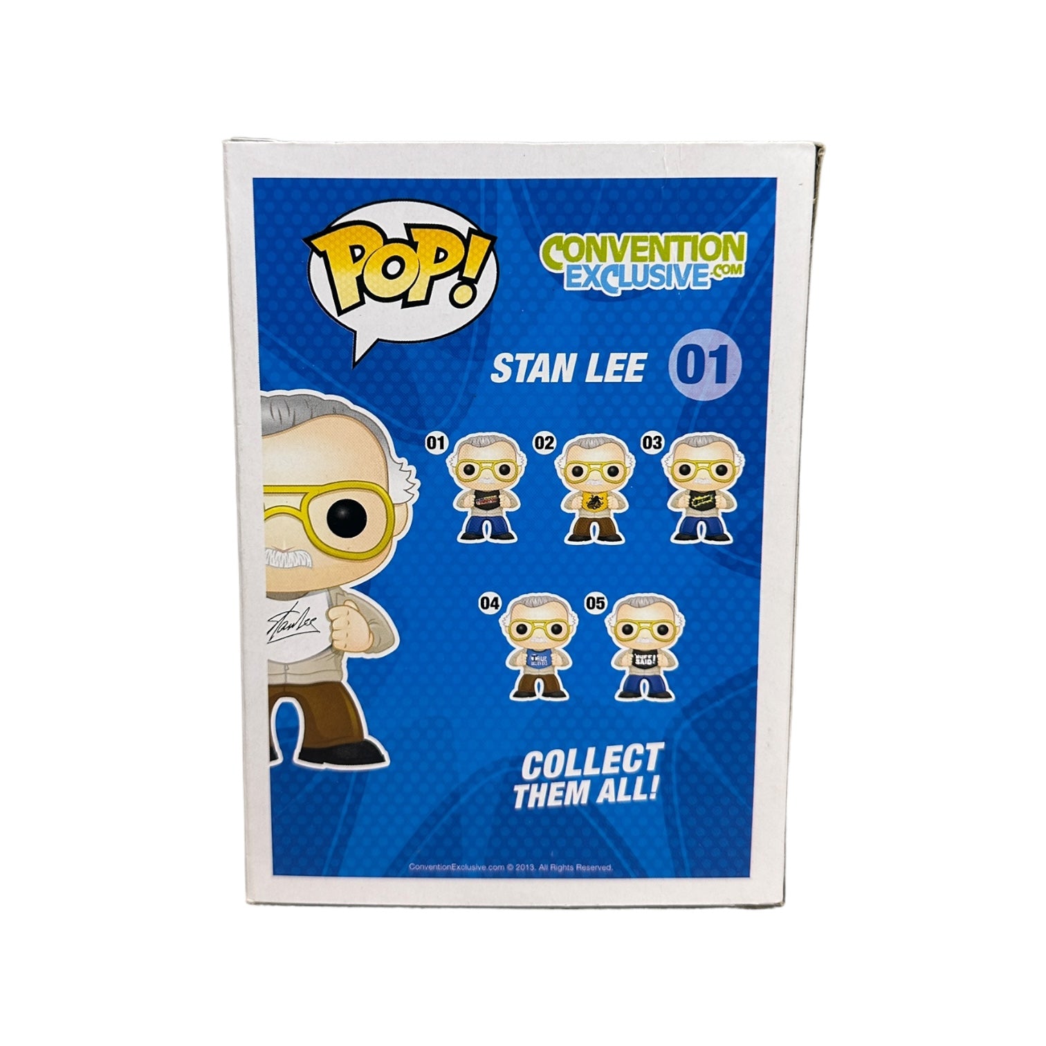 Stan Lee #01 (True Believers) Funko Pop! - ConventionExclusive.com - Frank & Son's Collectible Show 2014 Exclusive LE1000 Pcs - Condition 8/10