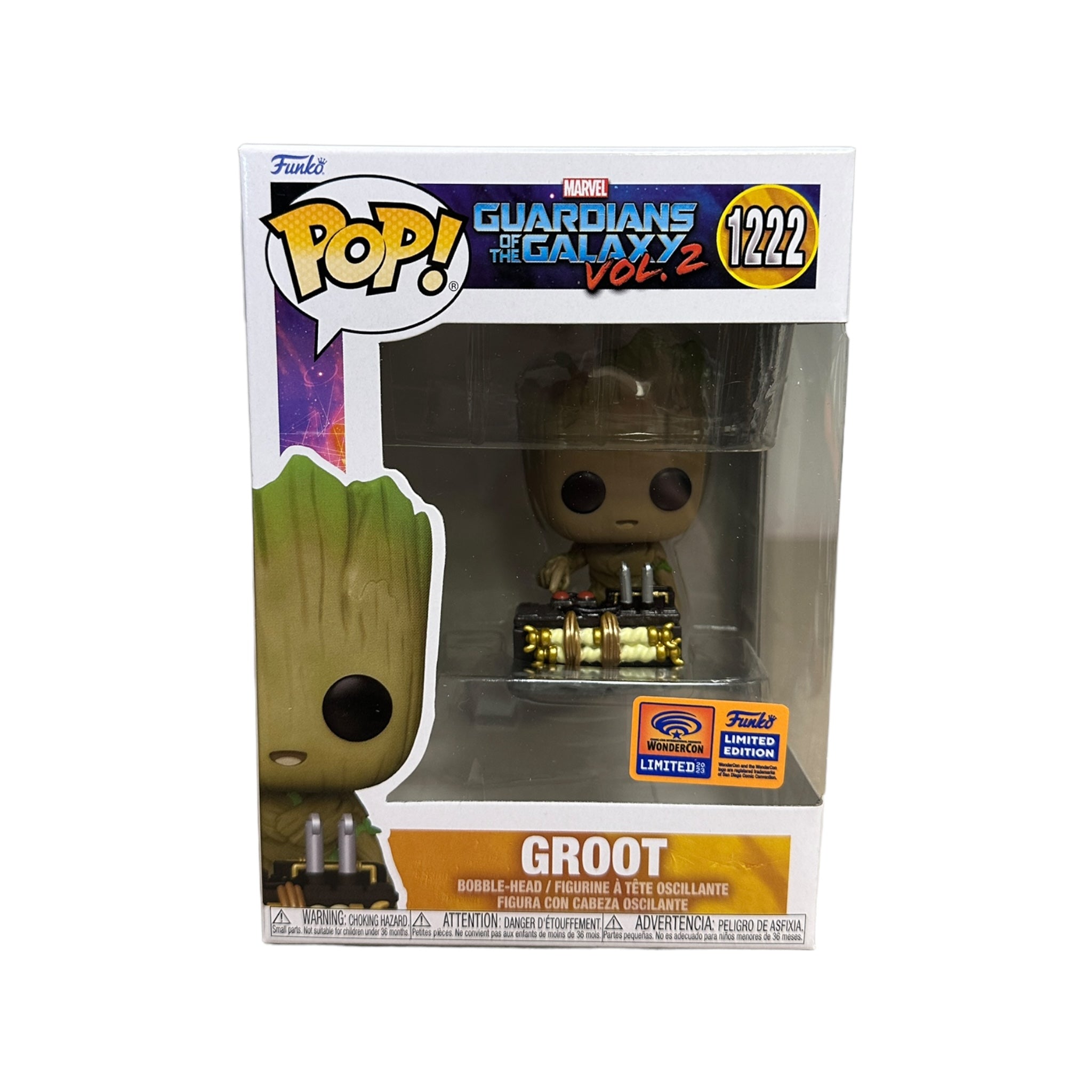 Groot #1222 Funko Pop! - Guardians of The Galaxy Vol. 2 - WonderCon 2023 Official Convention Exclusive - Condition 9/10