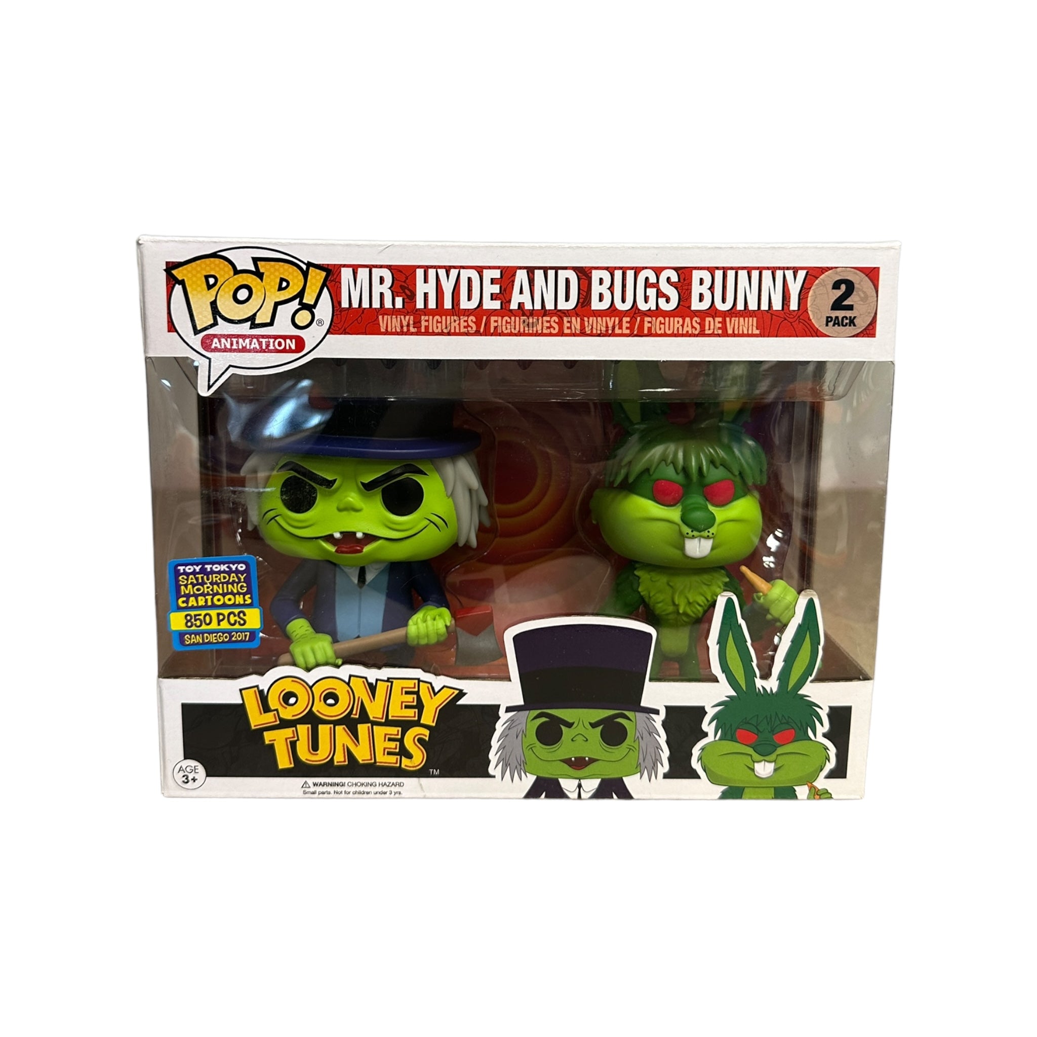 Mr. Hyde and Bugs Bunny 2 Pack Funko Pop! - Looney Tunes - SDCC 2017 Exclusive LE850 Pcs - Condition 8.75/10