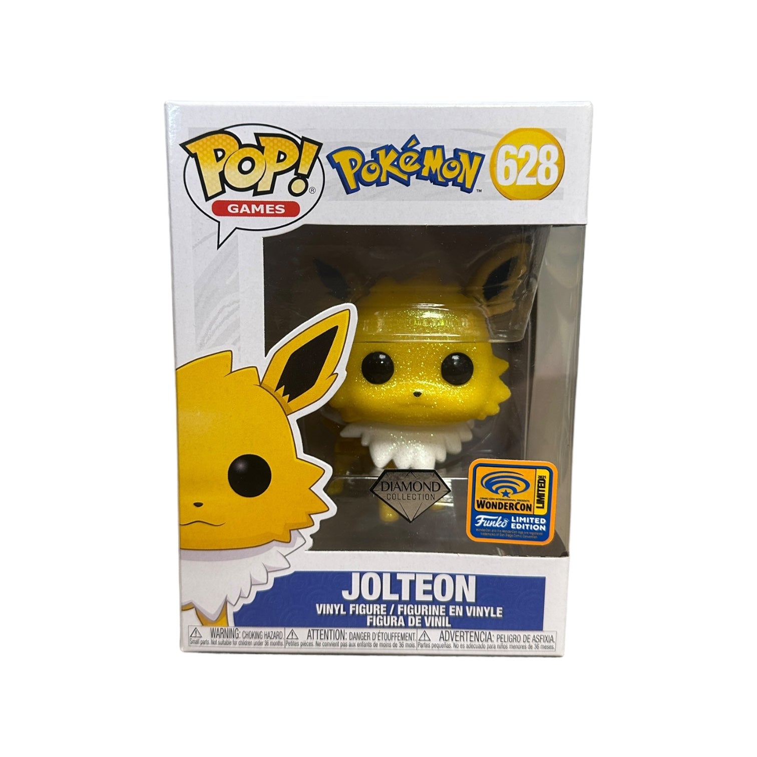 Jolteon #628 (Diamond Collection) Funko Pop! - Pokémon - WonderCon 2021 Official Convention Exclusive - Condition 8.75/10