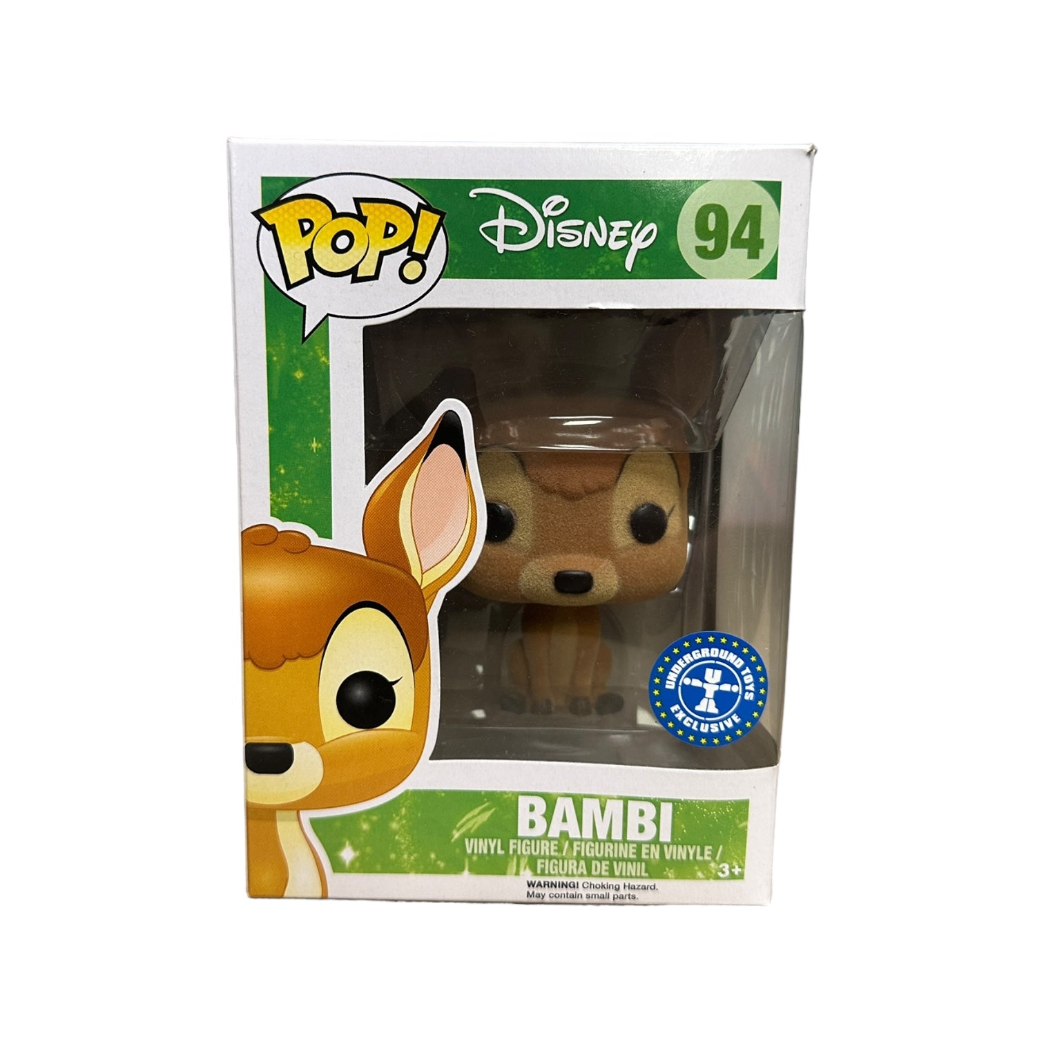 Bambi #94 (Flocked) Funko Pop! - Disney Series 6 - Underground Toys Exclusive - Condition 8/10