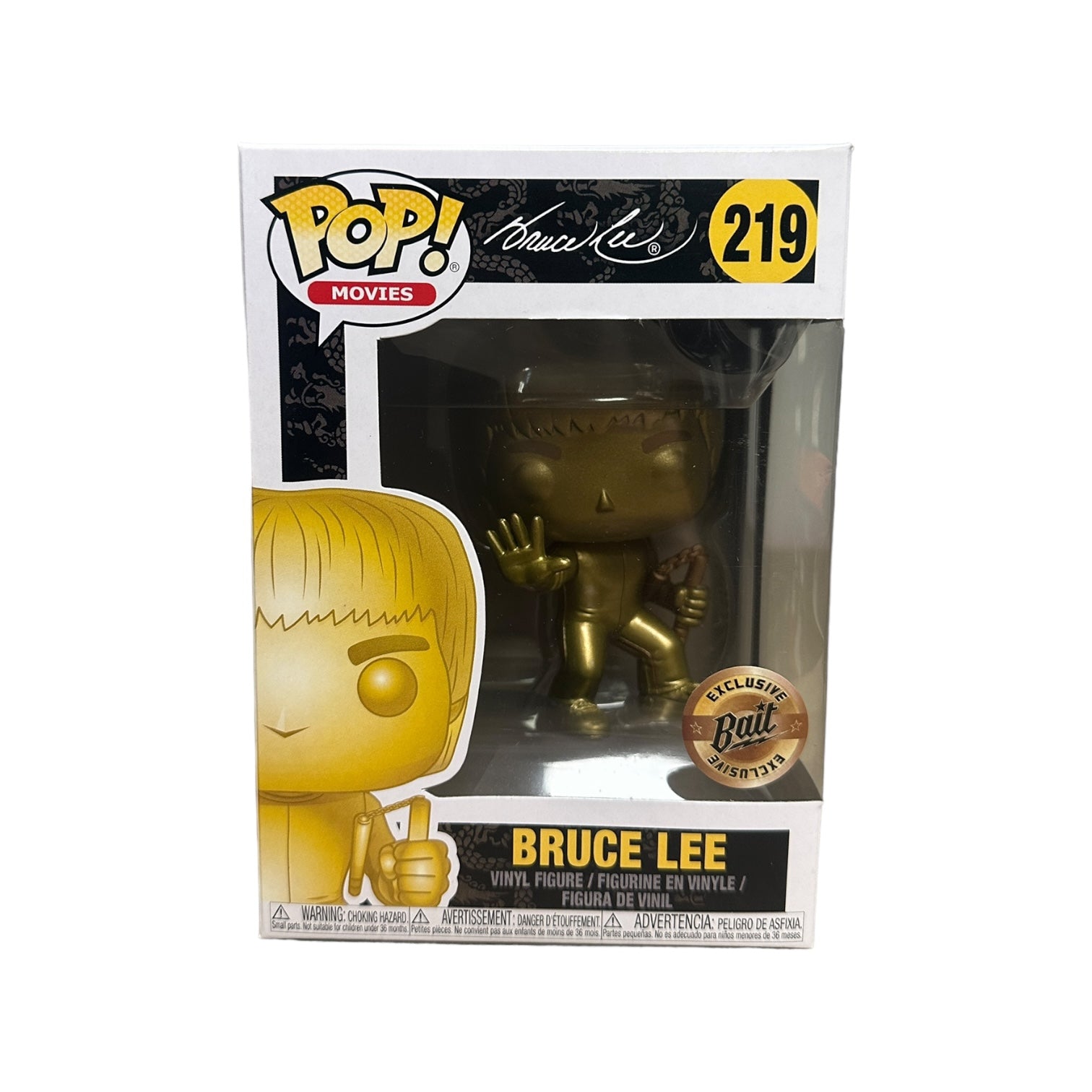 Bruce Lee #219 (Gold) Funko Pop! - Game of Death - Bait Exclusive - Condition 8.5/10