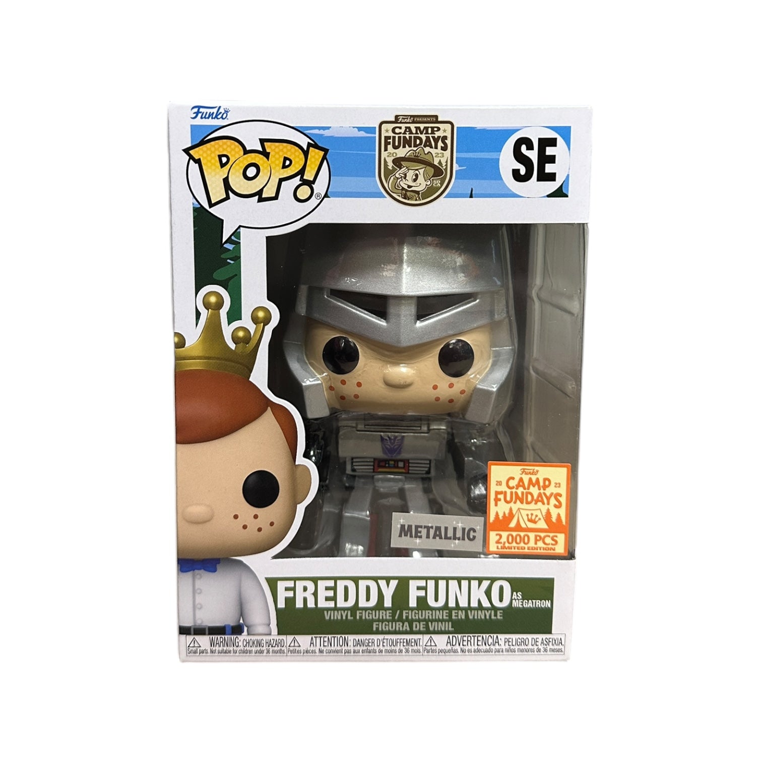 Freddy Funko as Megatron (Metallic) Funko Pop! - Transformers - Camp Fundays 2023 Online Exclusive LE2000 Pcs - Condition 8.5/10