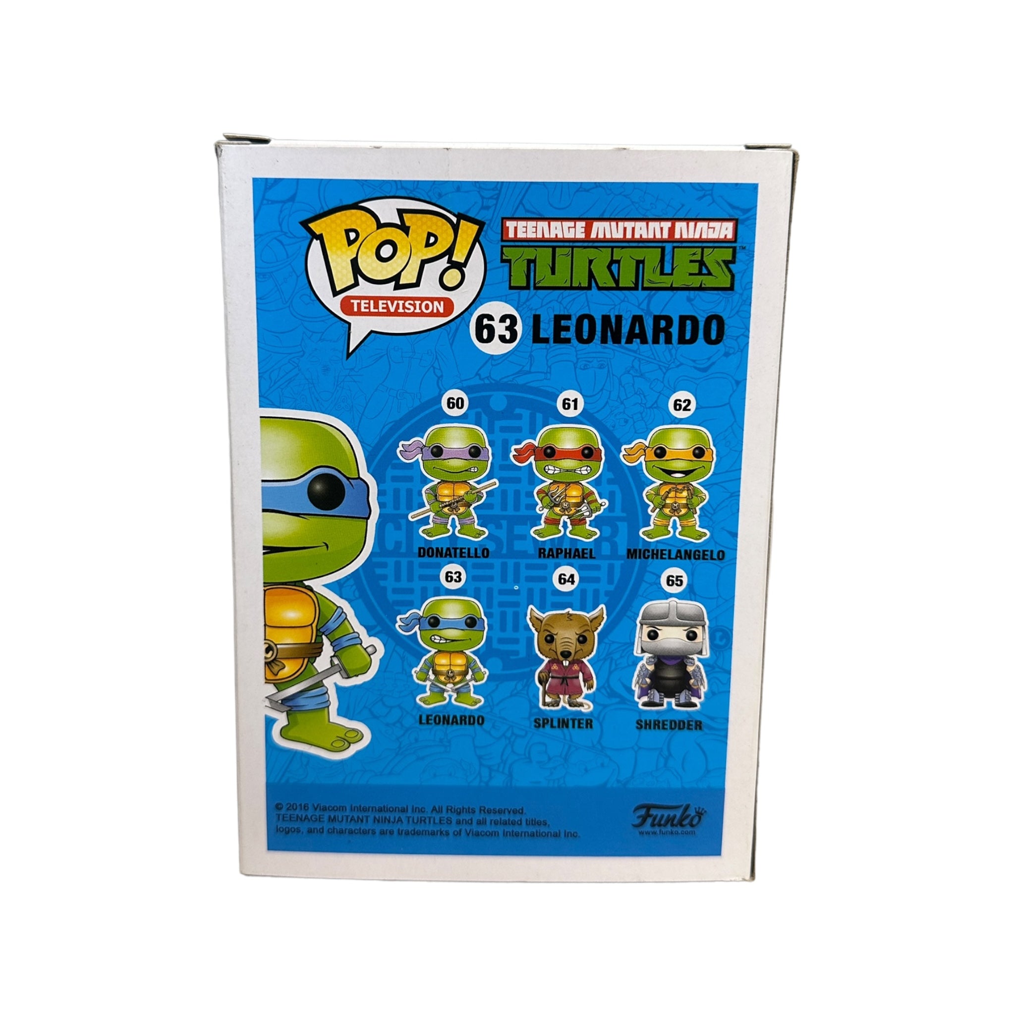 Leonardo #63 (Grayscale) Funko Pop! - Teenage Mutant Ninja Turtles - Condition 8/10