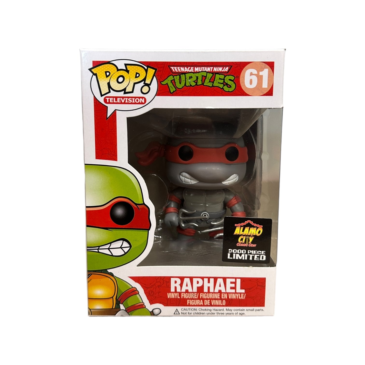 Raphael #61 (Grayscale) Funko Pop! - Teenage Mutant Ninja Turtles - Alamo City Comic Con 2013 Exclusive LE2000 Pcs - Condition 8.5/10
