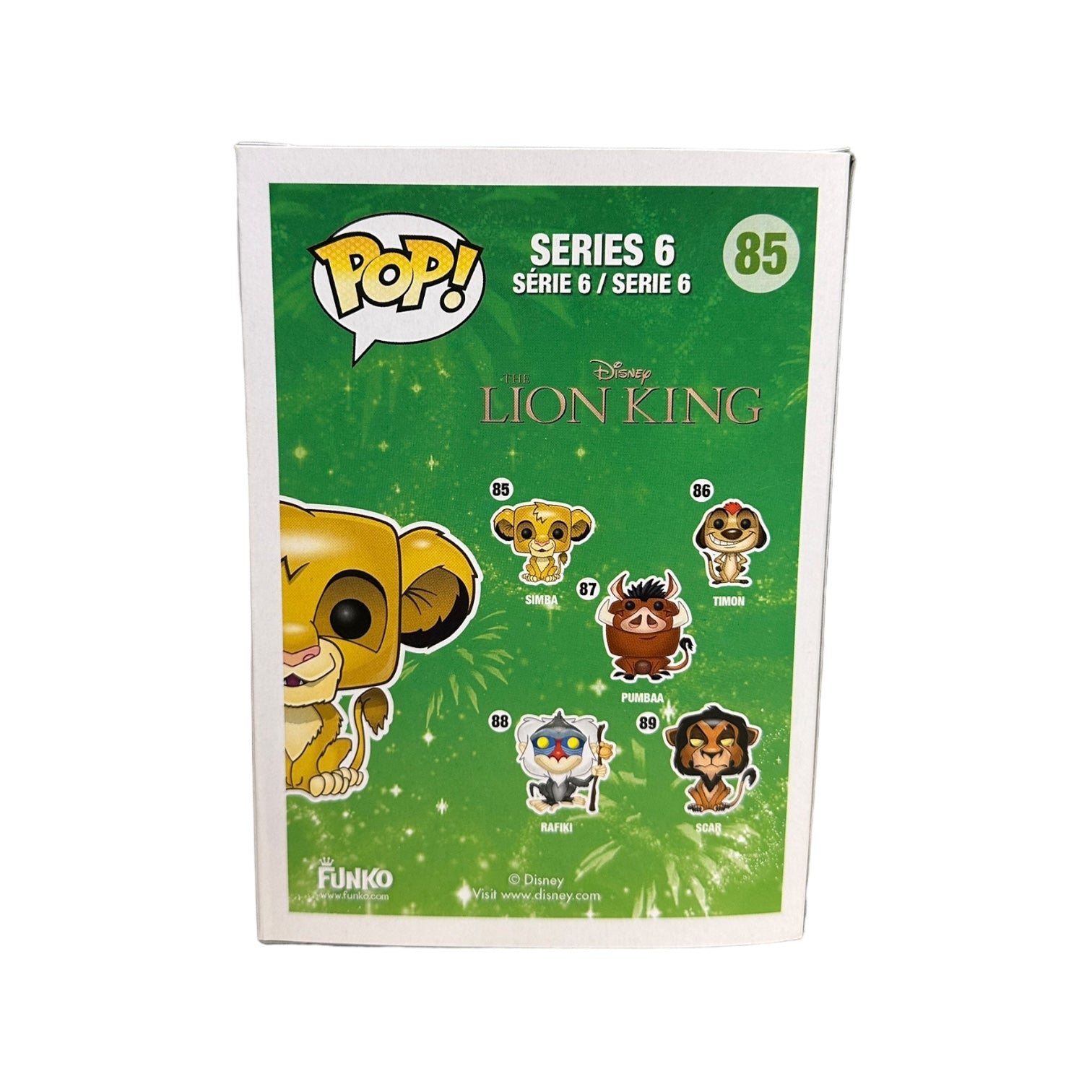 Simba #85 (Flocked) Funko Pop! - Disney Series 6 - 2014 Pop! - Condition 7/10