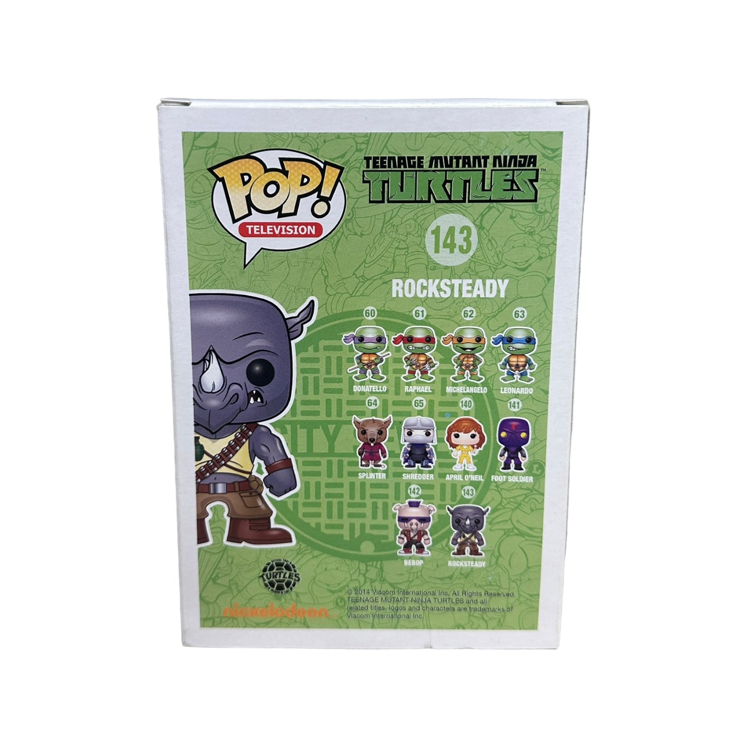 Rocksteady #143 Funko Pop! - Teenage Mutant Ninja Turtles - 2014 Pop! - Condition 6.5/10