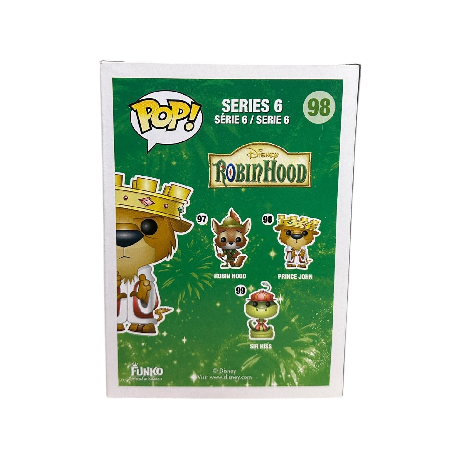 Prince John #98 (Platinum) Funko Pop! - Disney Series 6 - NYCC & Asia 2014 Exclusive - Condition 7.75/10