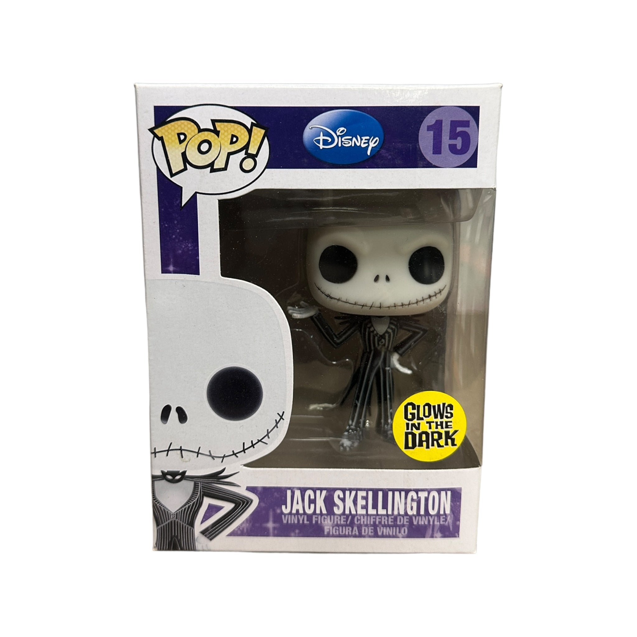 Jack Skellington #15 (Glows in the Dark) Funko Pop! - Disney Series 2 - No Sticker - Condition 8.5/10