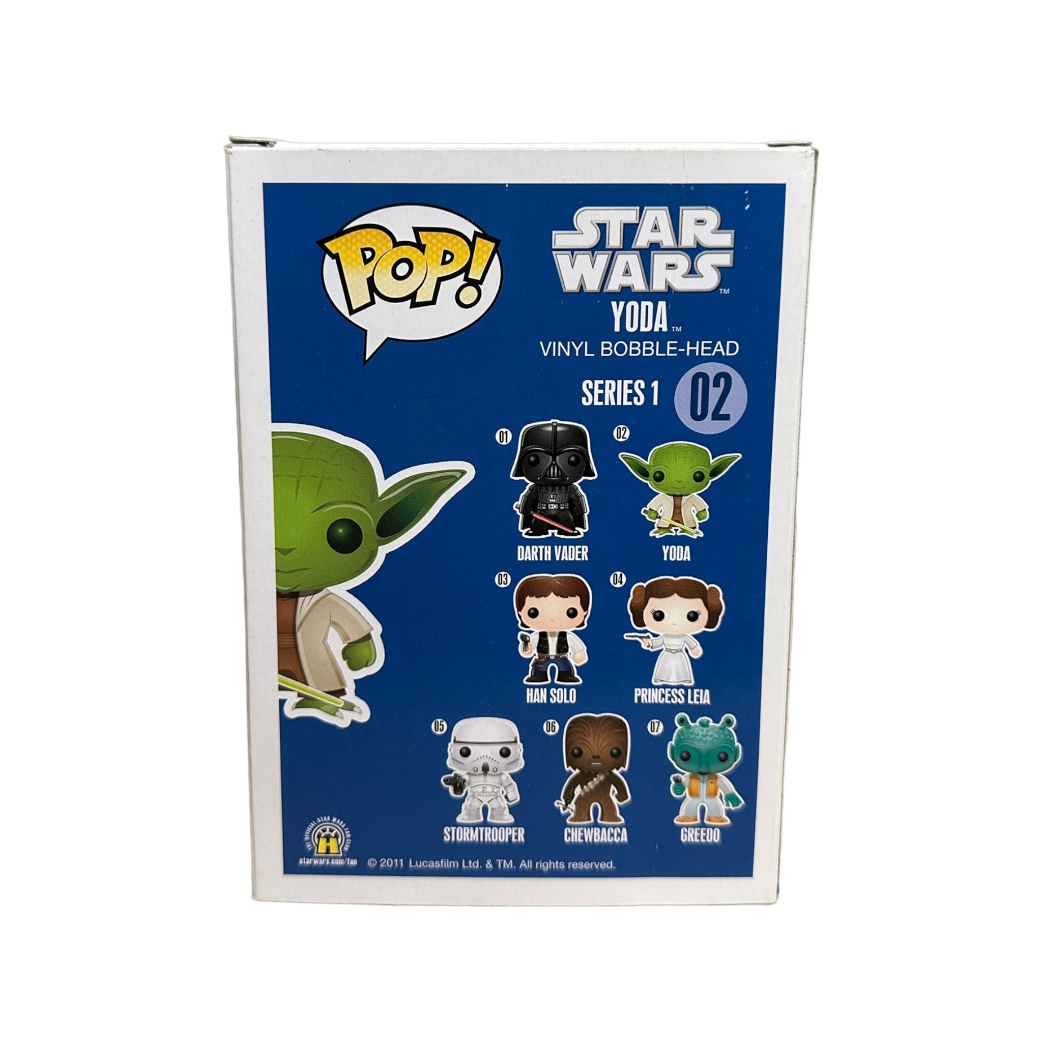 Yoda #02 (Large Writing) Funko Pop! - Star Wars - 2013 Pop! - Condition 6.5/10