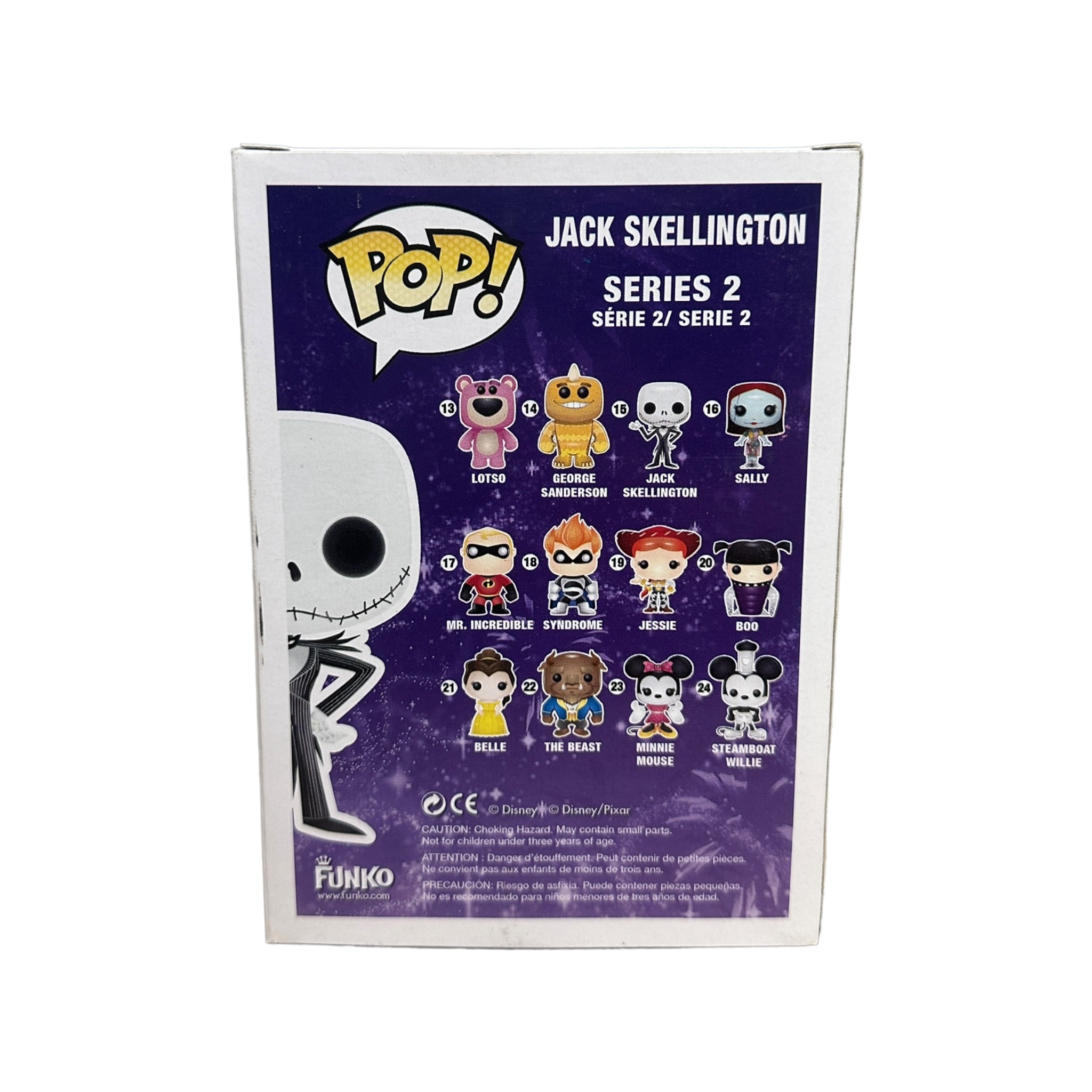 Jack Skellington #15 (Glows in the Dark) Funko Pop! - Disney Series 2 - No Sticker - Condition 8.5/10