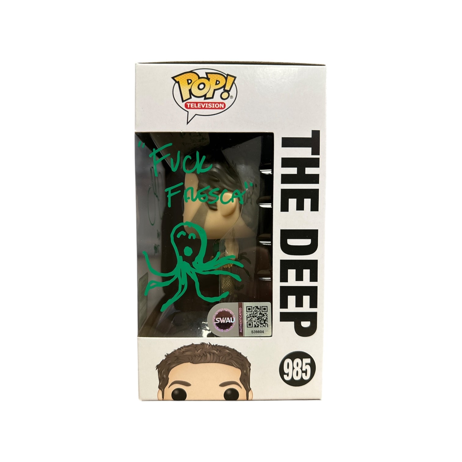 Chace Crawford Signed The Deep #985 Funko Pop! - The Boys - ECCC 2021 Shared Exclusive - SWAU COA