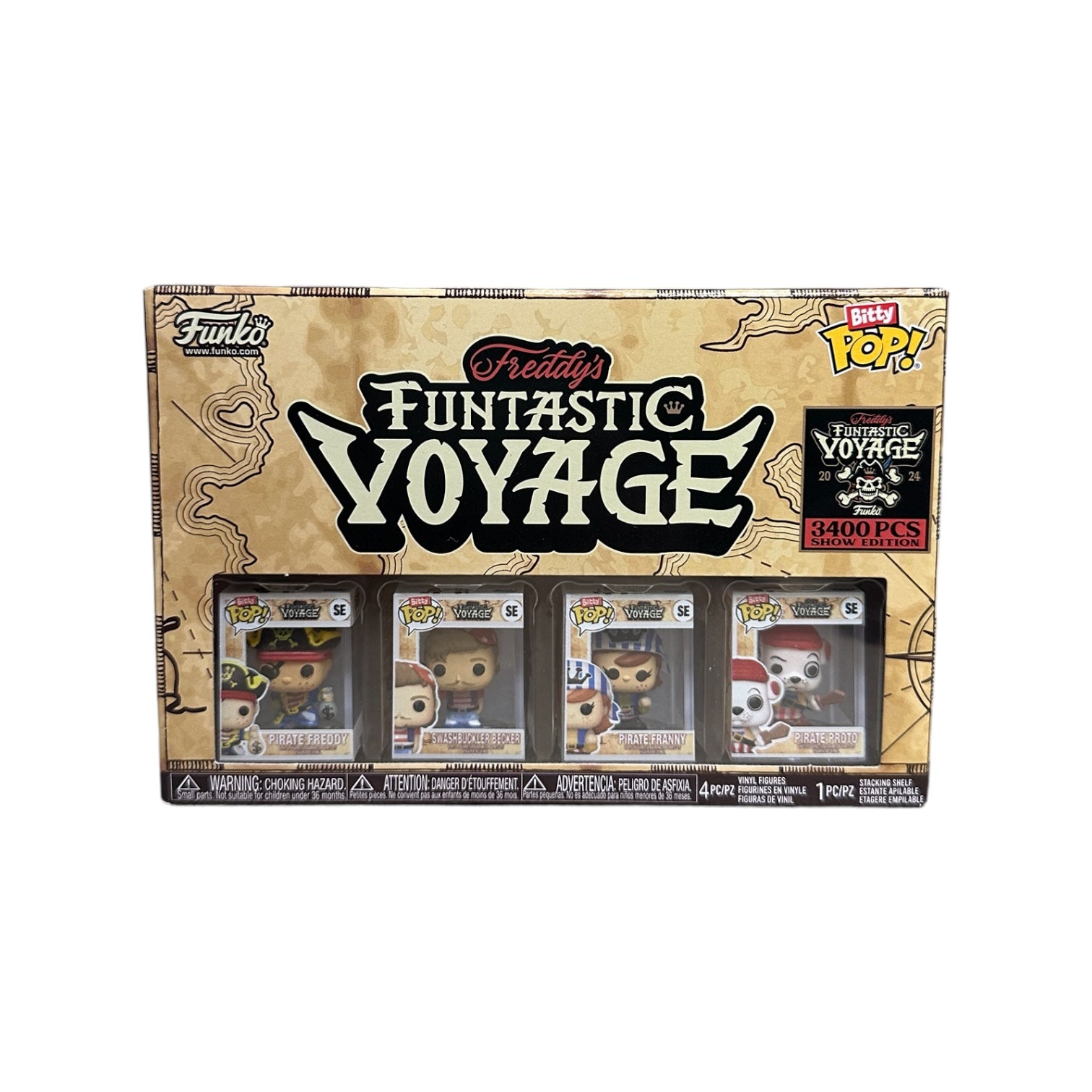 Freddy's Funtastic Voyage Freddy / Becker / Franny / Proto 4 Pack Bitty POP! - Freddy's Funtastic Voyage 2024 Show Edition Exclusive LE3400 Pcs