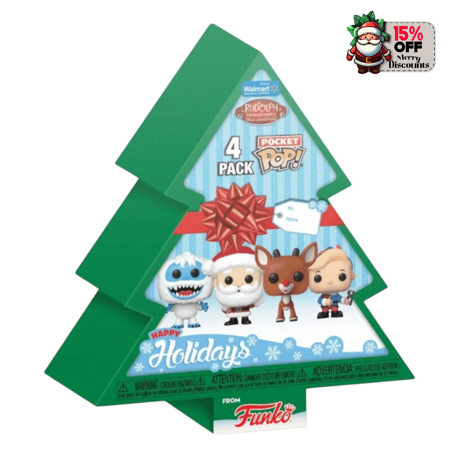 Rudolph the Red-Nosed Reindeer Funko Pocket Pop- Happy Holidays 4 Pack