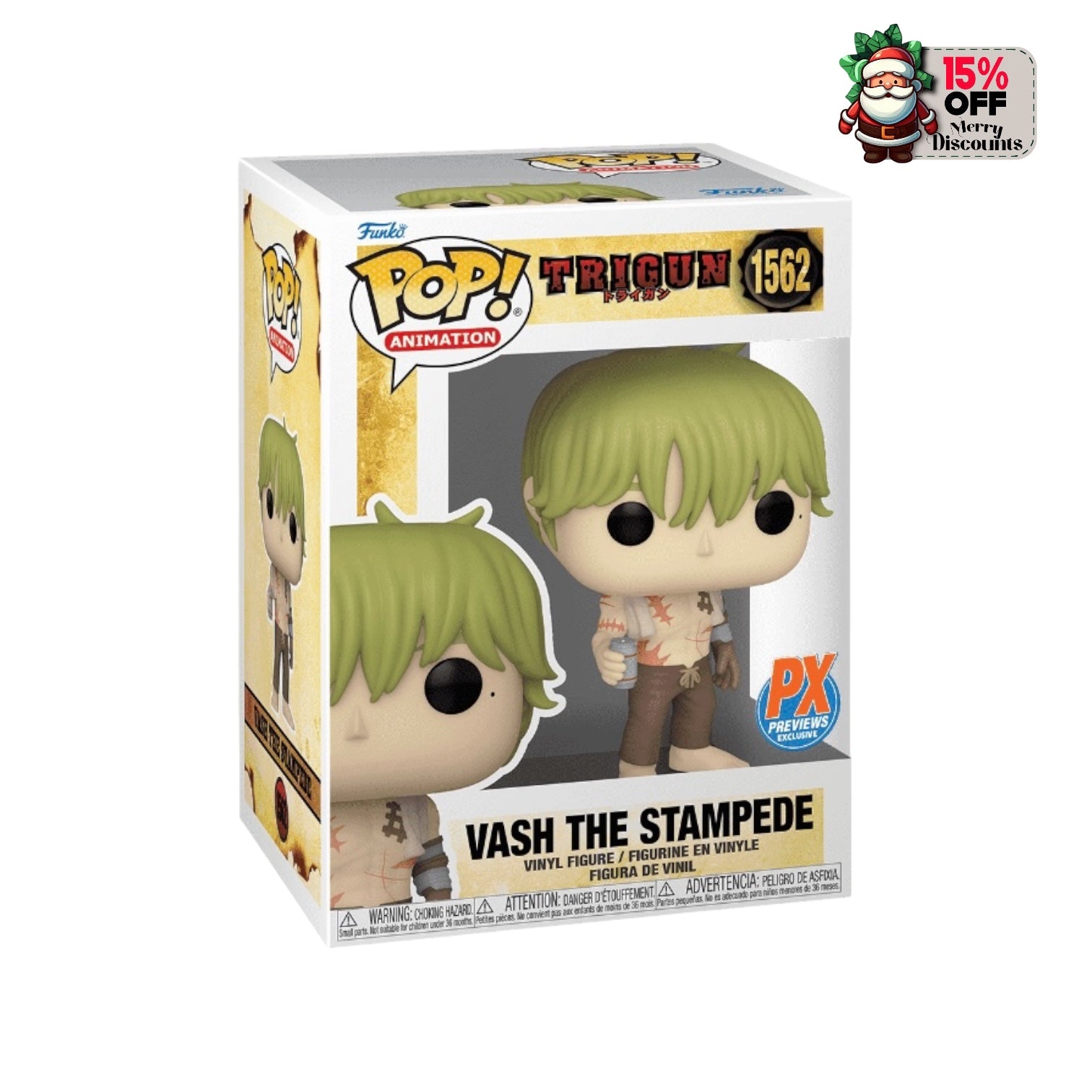 Vash The Stampede #1562 Funko Pop! - Trigun - PX Previews Exclusive