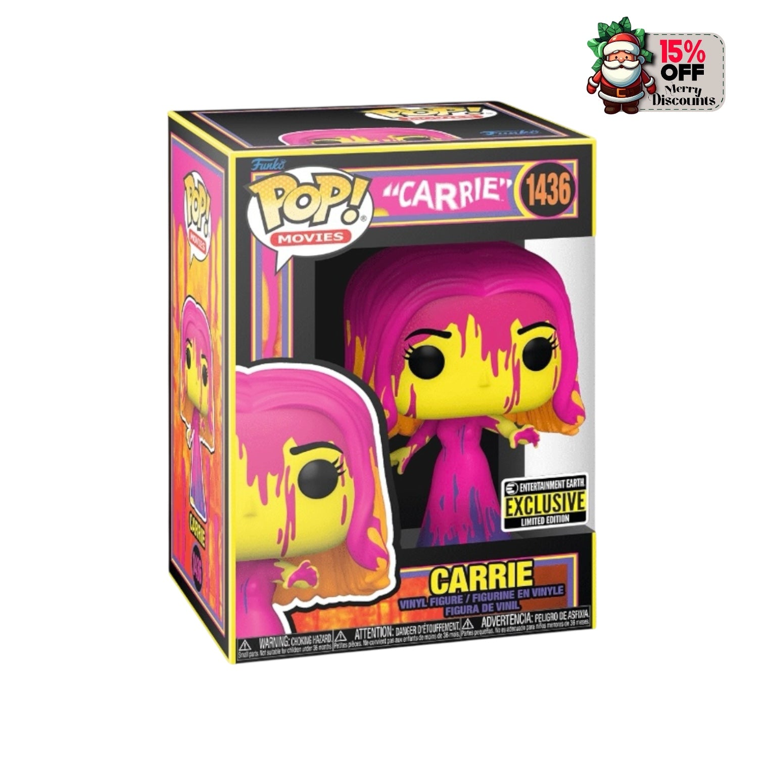 Carrie #1436 (Blacklight) Funko Pop! - Carrie - Entertainment Earth Exclusive