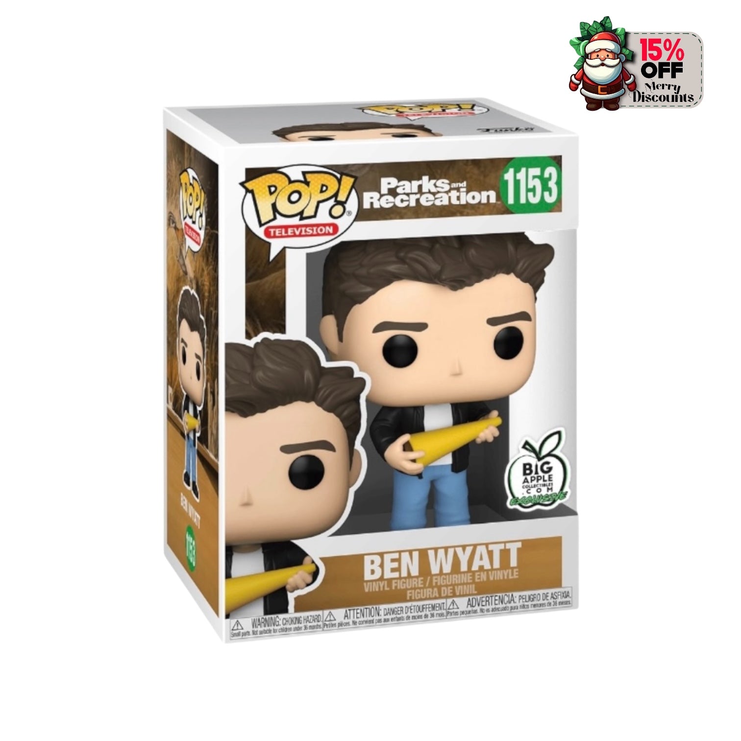 Ben Wyatt #1153 Funko Pop! - Parks and Recreation - Big Apple Collectibles Exclusive