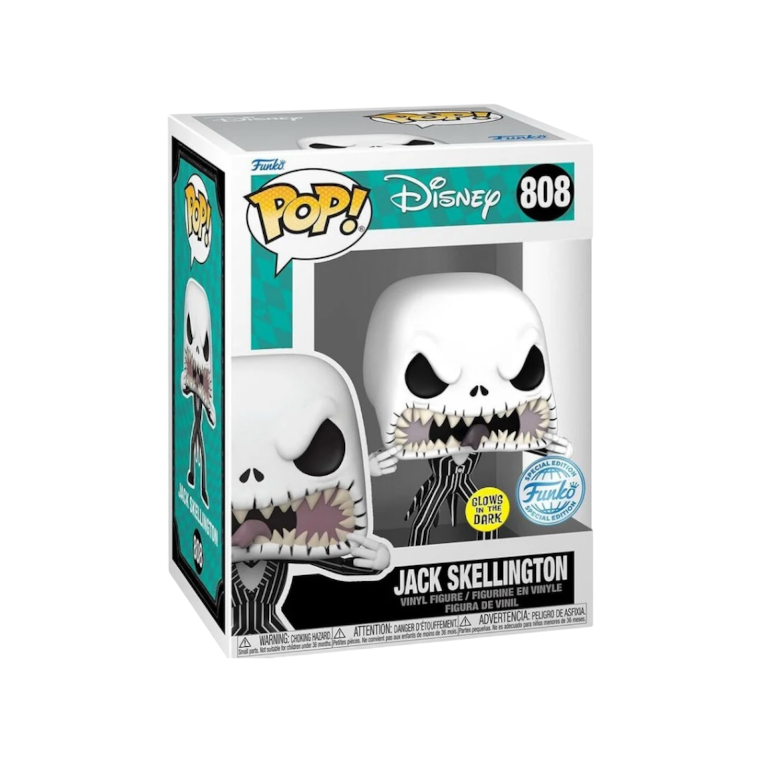 Jack Skellington (Glow in the Dark) #808 Funko Pop - The Nightmare Before Christmas