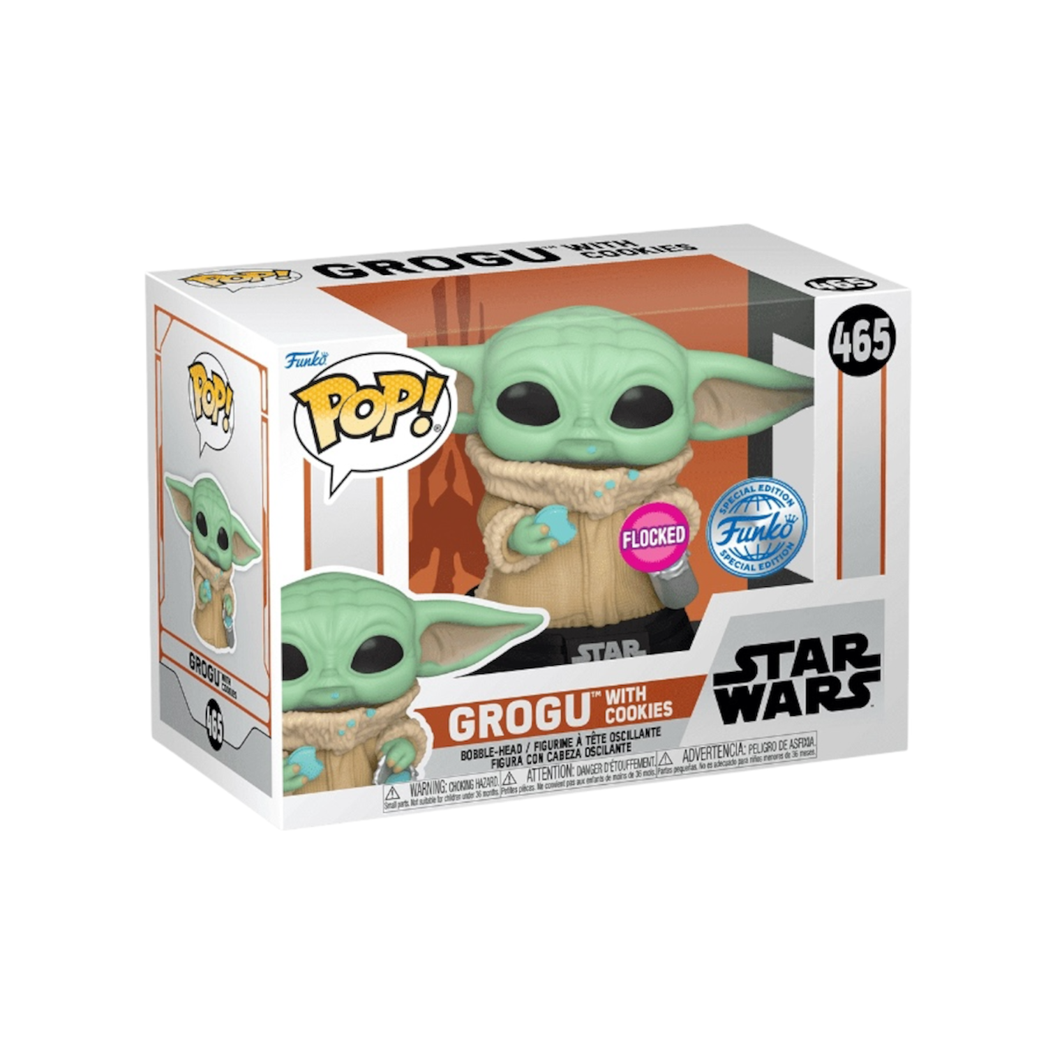 Grogu with Cookies (Flocked) #465 Funko Pop - Star Wars - Special Edition