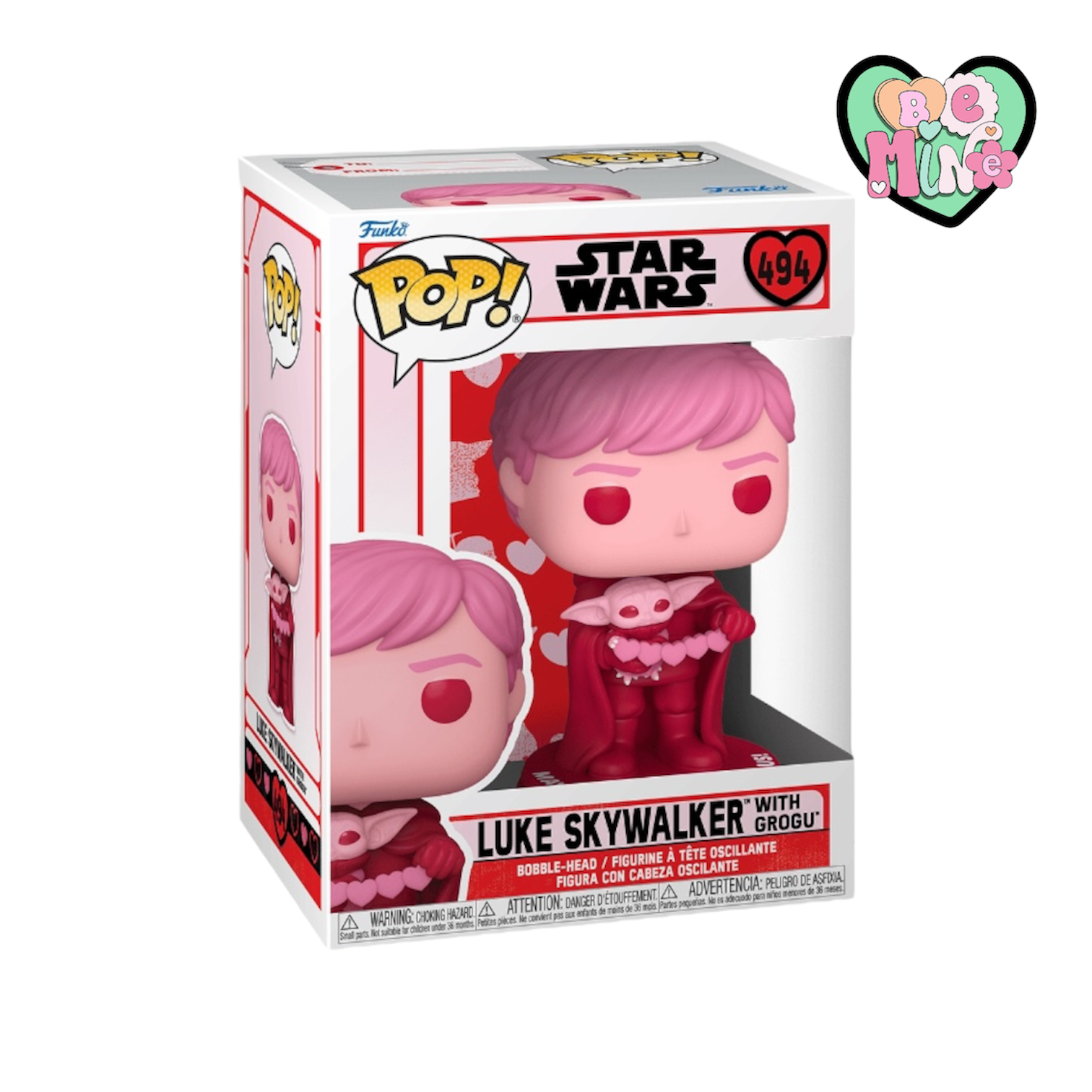 Luke Skywalker with Grogu #494 Funko Pop! - Star Wars - Valentine’s