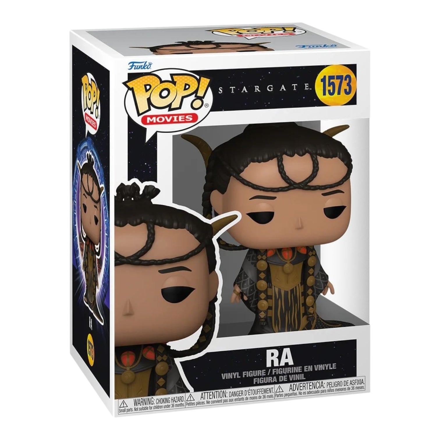 Ra #1573 Funko Pop! from Stargate, showcasing the legendary god with a unique design and bright colors.
